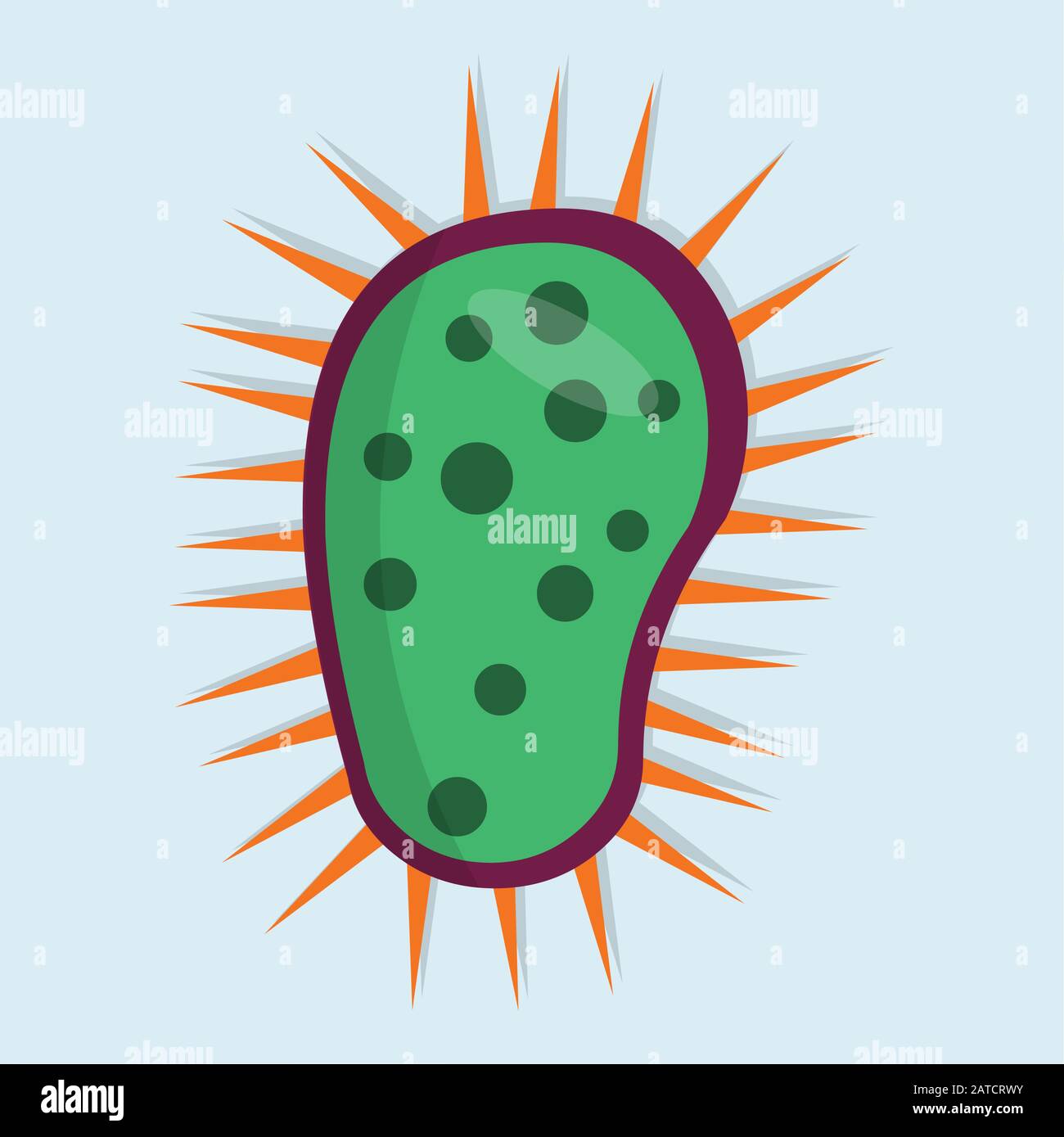bacteria isolated for science concept icon vector illustration Stock Vector
