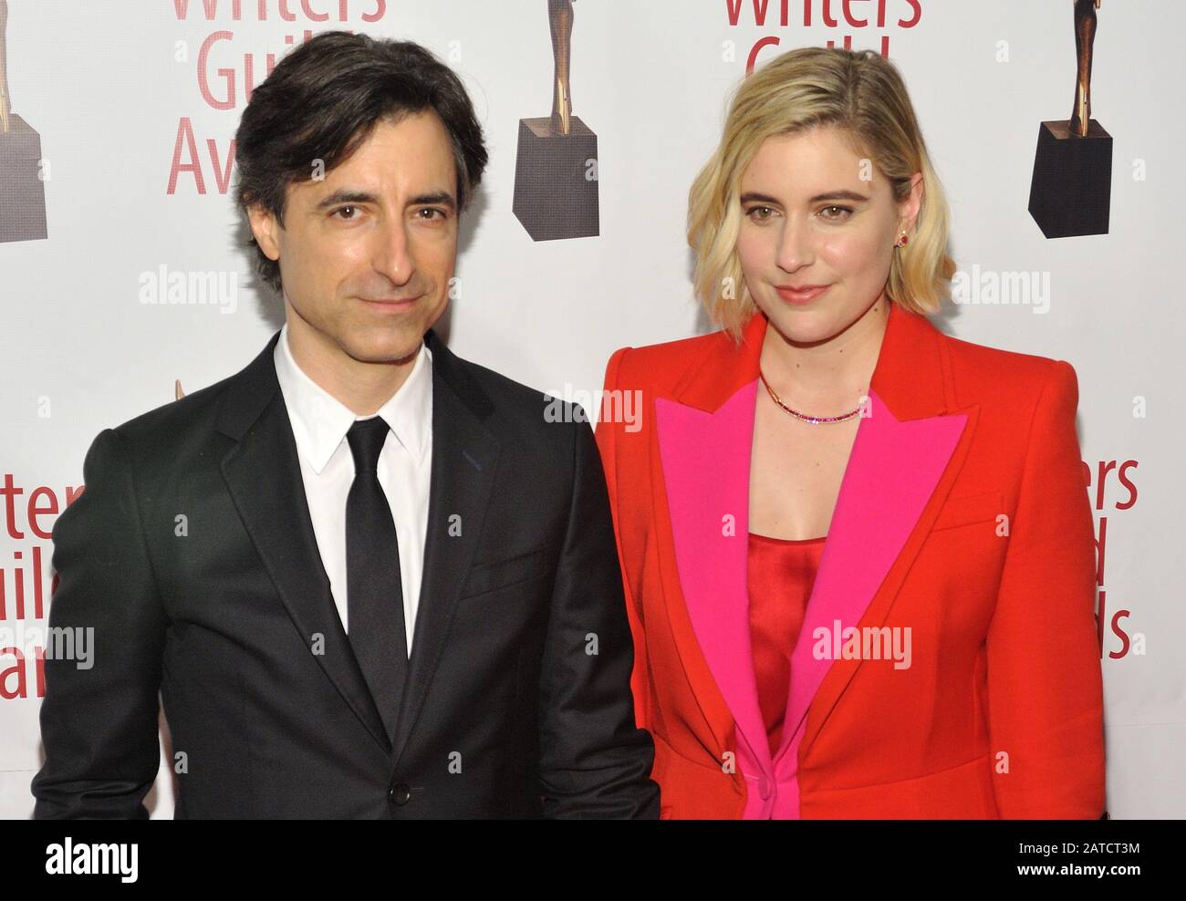 New York, USA. 01st Feb, 2020. L-R: Noah Baumbach and Greta Gerwig attend the 2020 Writers Guild Awards at The Edison Ballroom in New York, NY on February 1, 2020.  (Photo by Stephen Smith/SIPA USA) Credit: Sipa USA/Alamy Live News Stock Photo
