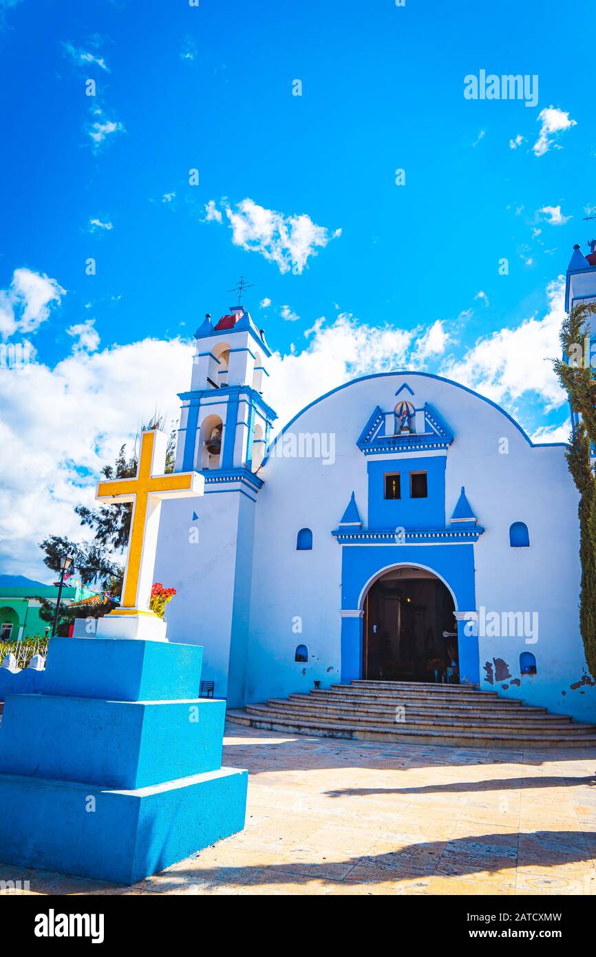 Green Pottery Traditional Village Atzompa, Oaxaca, Mexico Stock Photo