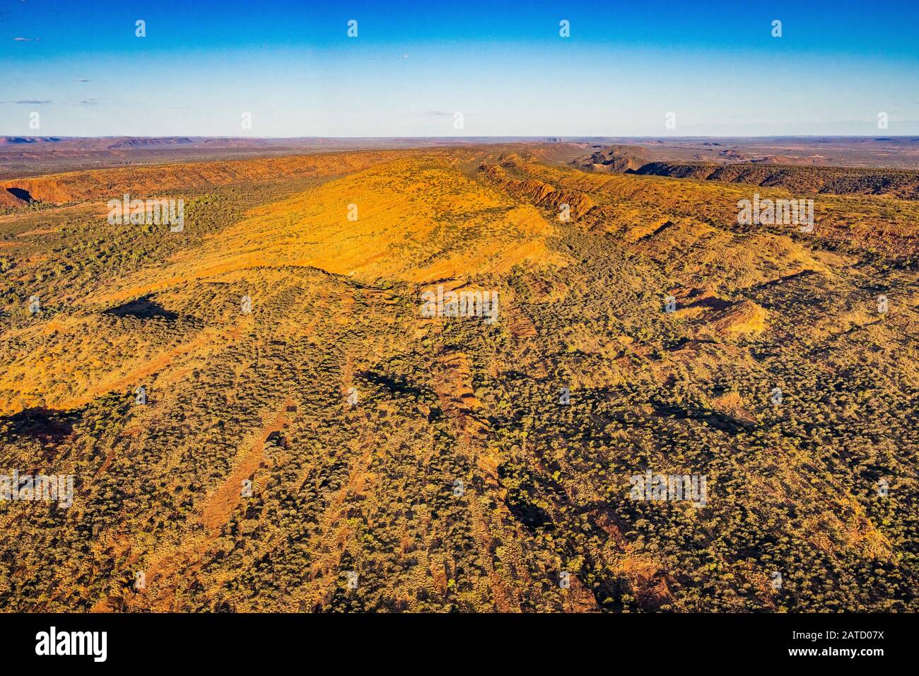 St. George Ranges Australia Aerial view of the George Gill ranges in remote central Australia in ...