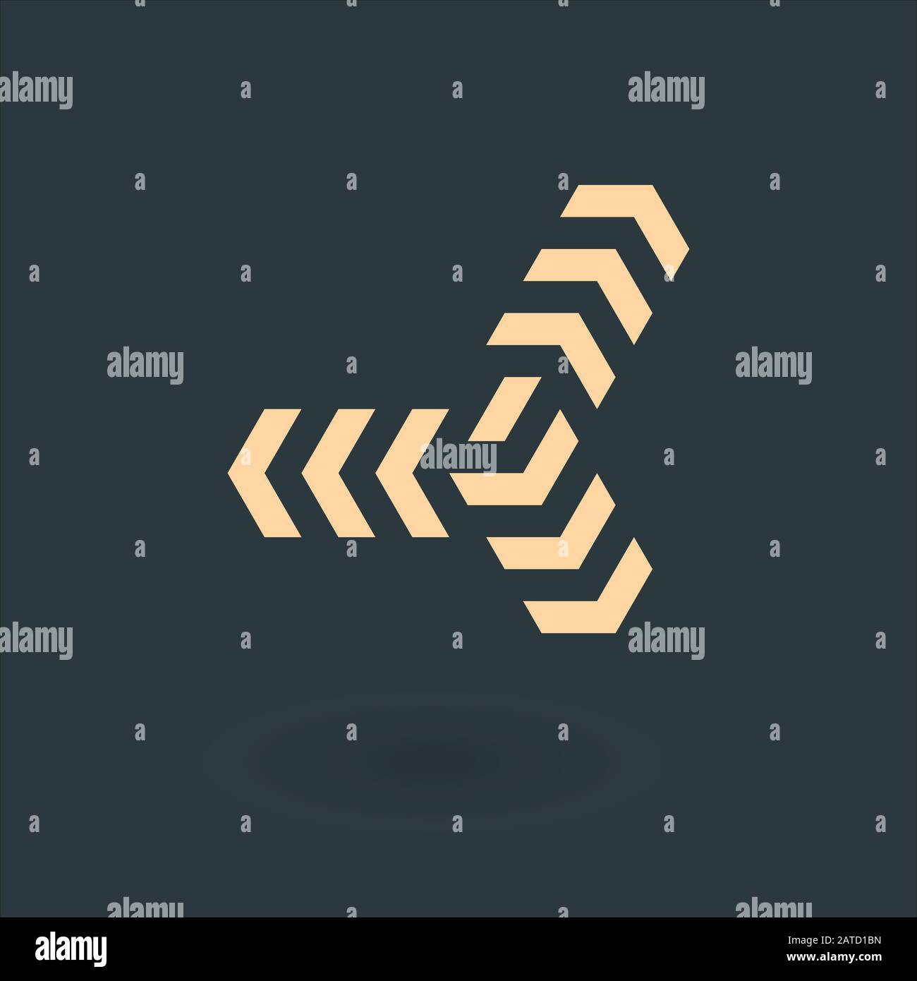 Logistics or delivery logo template. arrows in different directions