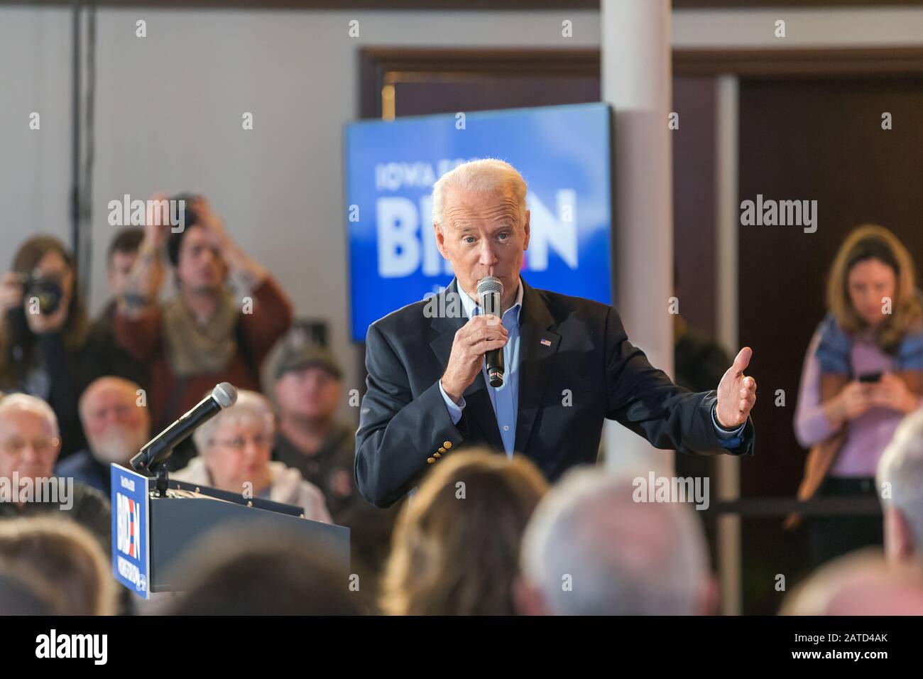 Former Vice President Joe Biden holding a presidential campaign rally ...
