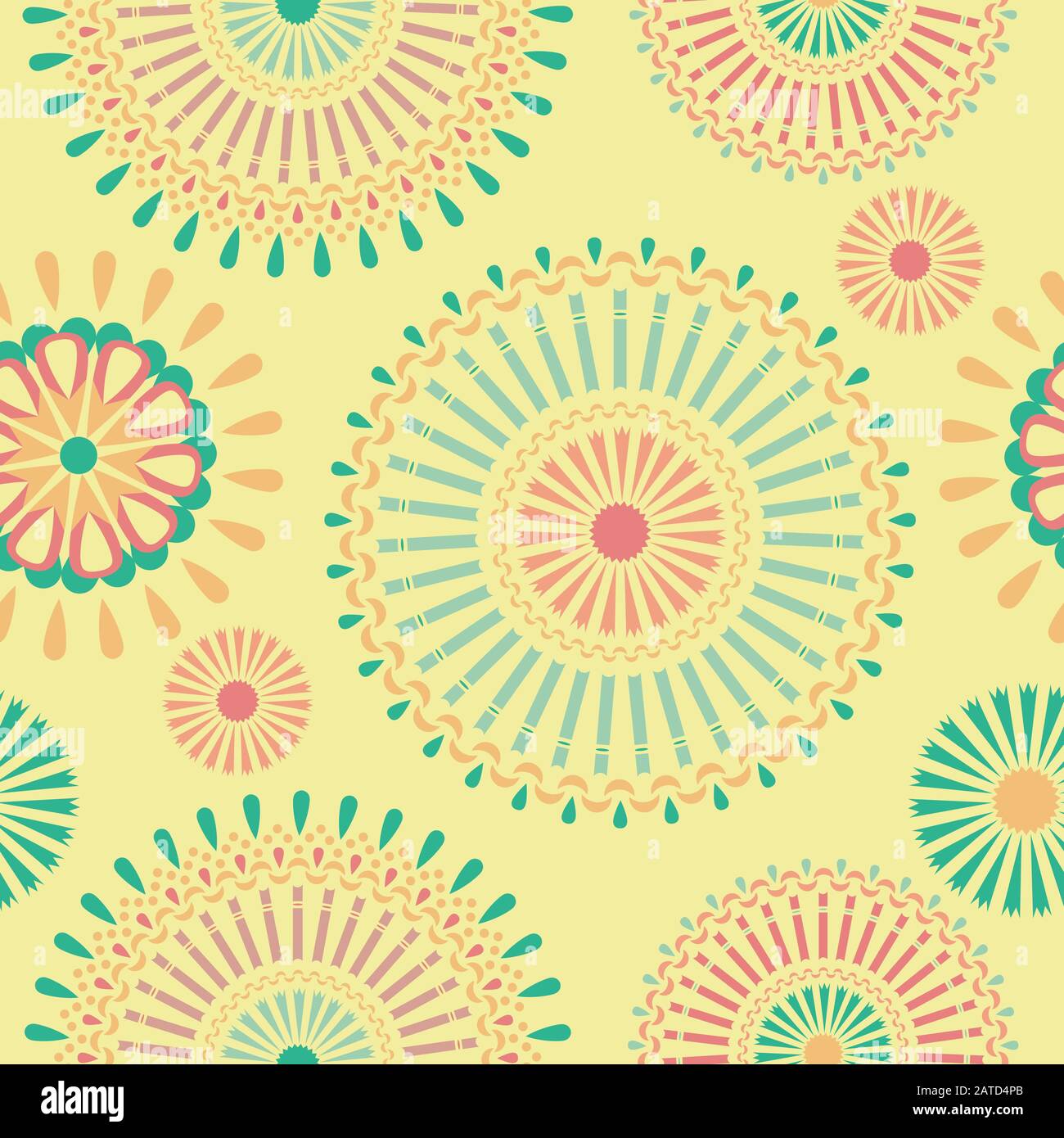 Vector seamless pattern with African ornaments. Authentic background. Stock Vector