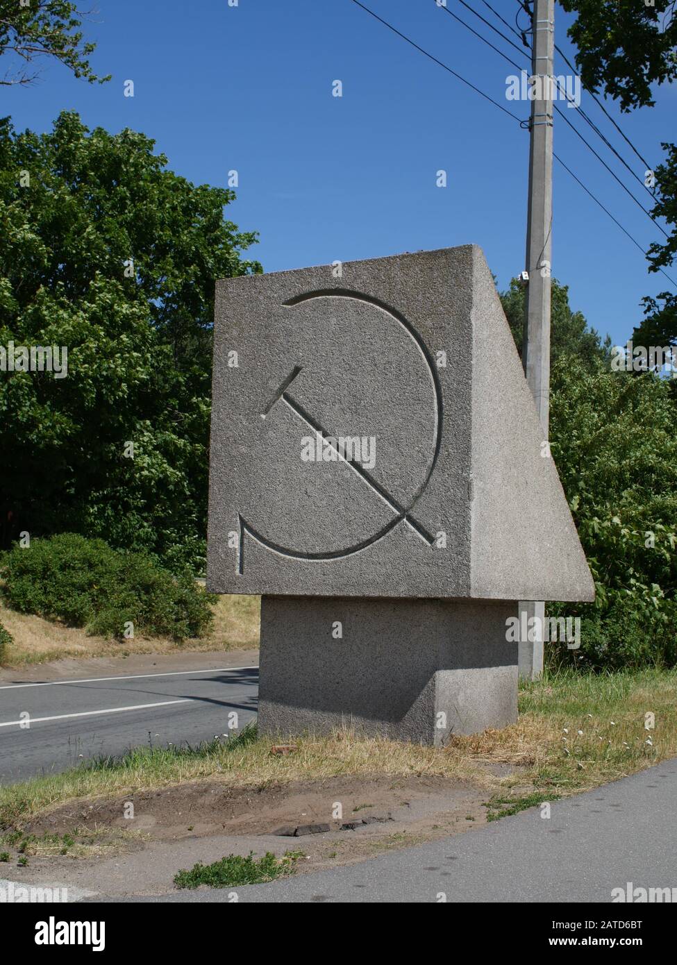 sickle and hammer, communist symbol of the Soviet Union Stock Photo
