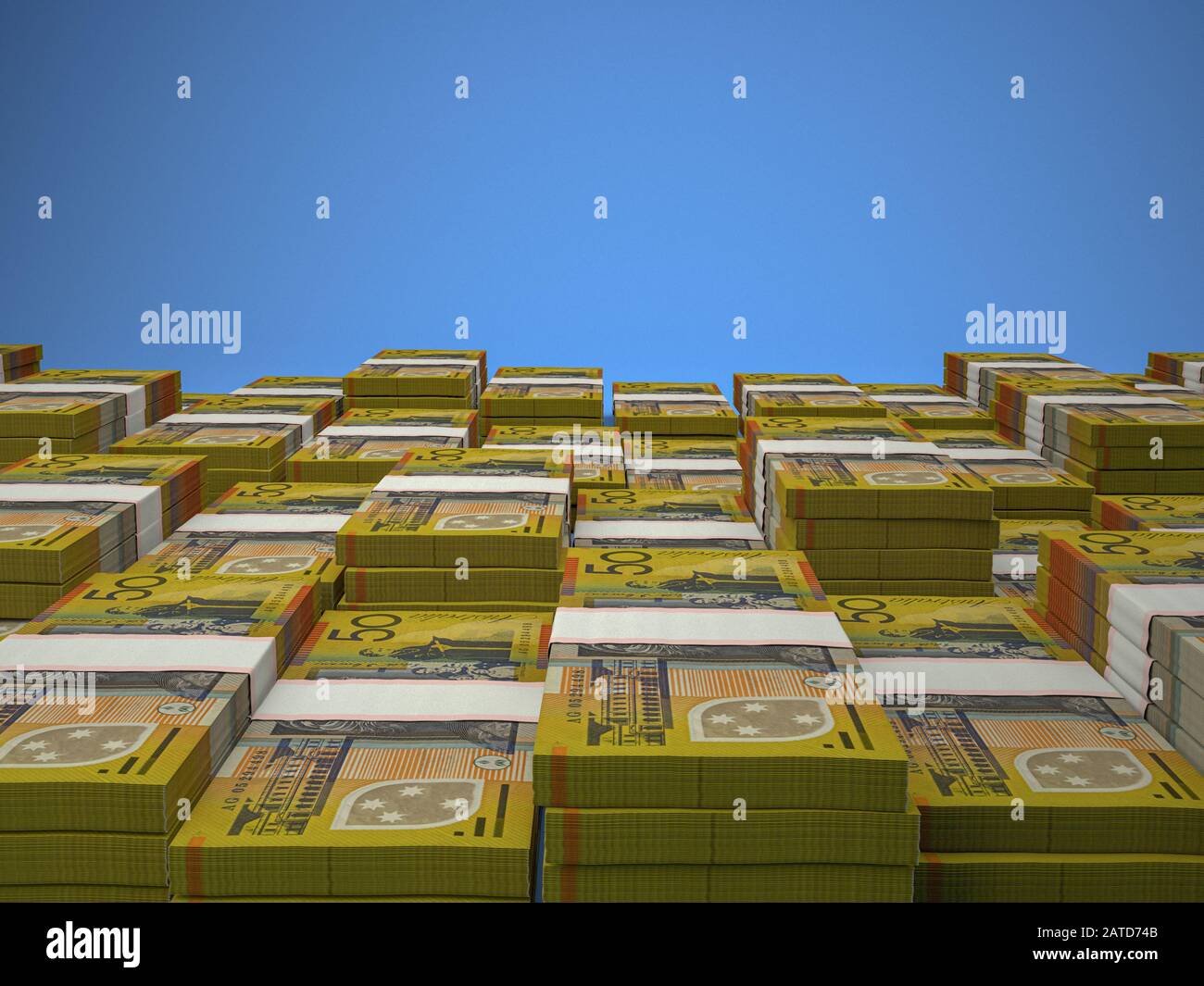 50 dollar note australian stack hi-res stock photography and images - Alamy