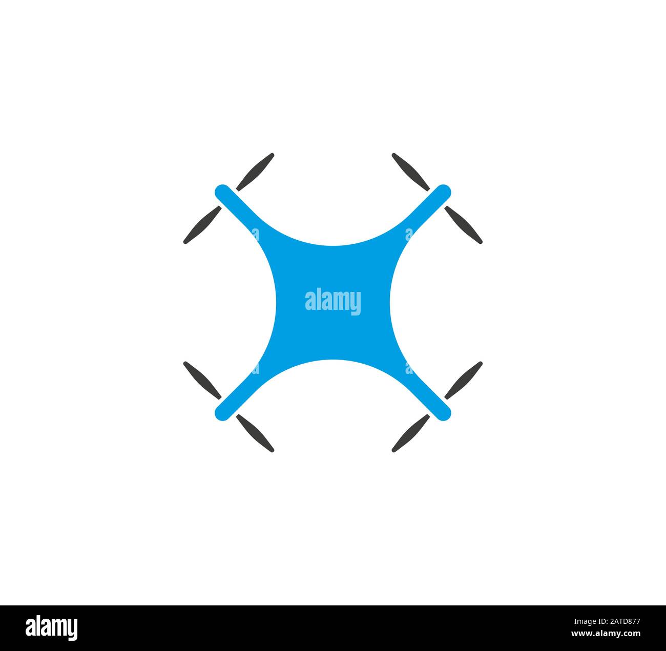 Drone, quadcopter icon. Vector illustration, flat design. Stock Vector