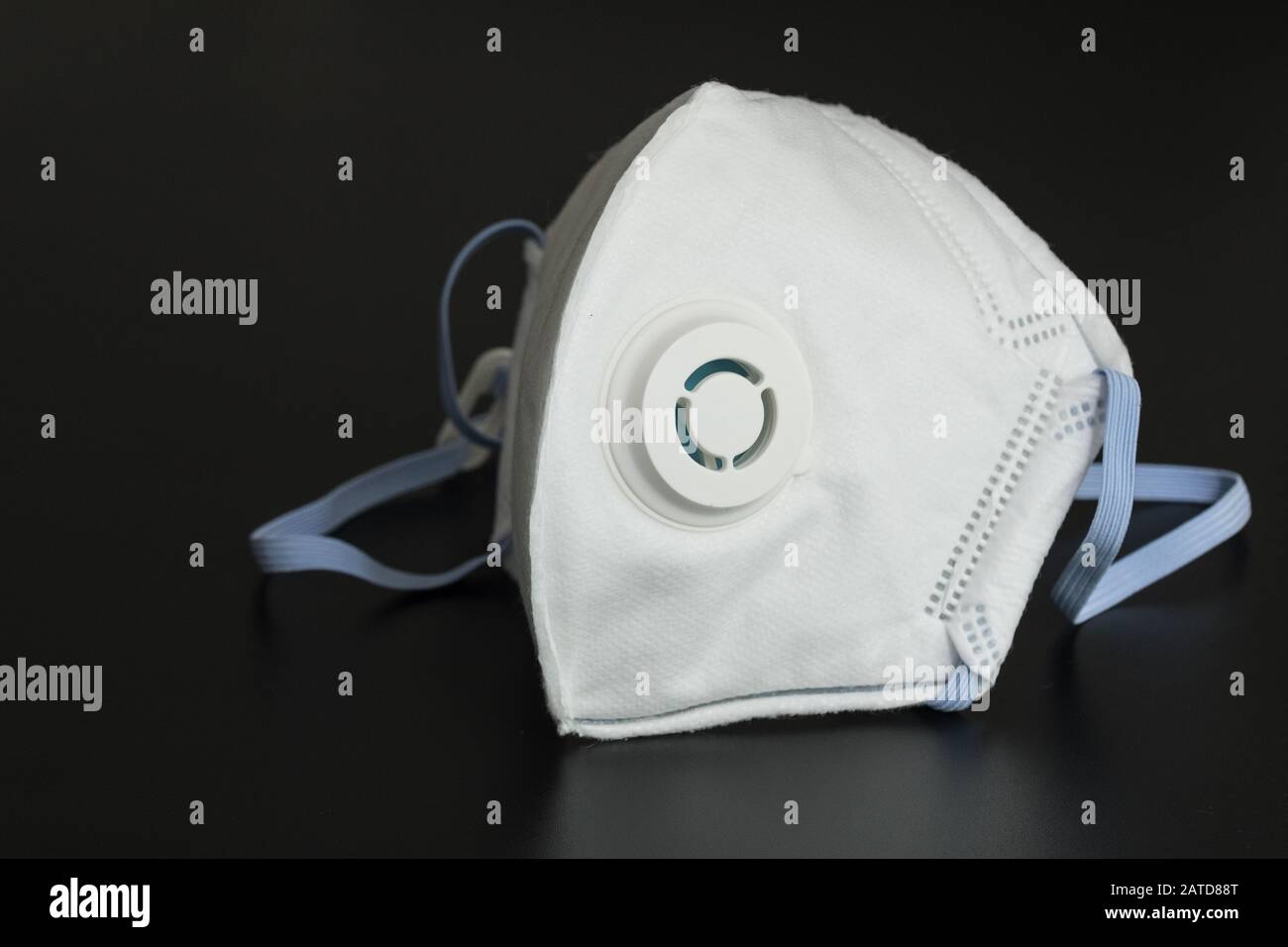 The N95 mask,placed on black background Stock Photo Alamy
