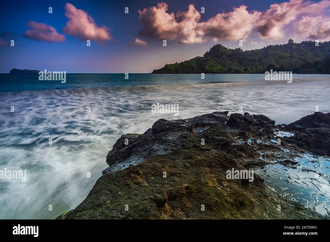 Bandialit Beach, Meru Betiri National Park, Jember, Indonesia Stock Photo