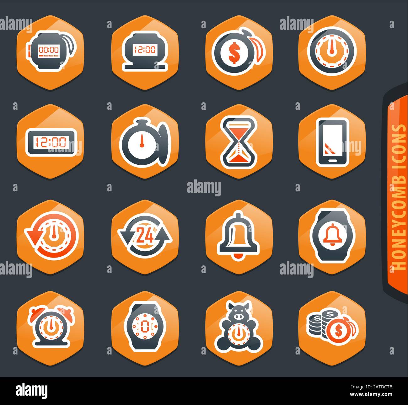 Time icons set Stock Vector Image & Art Alamy