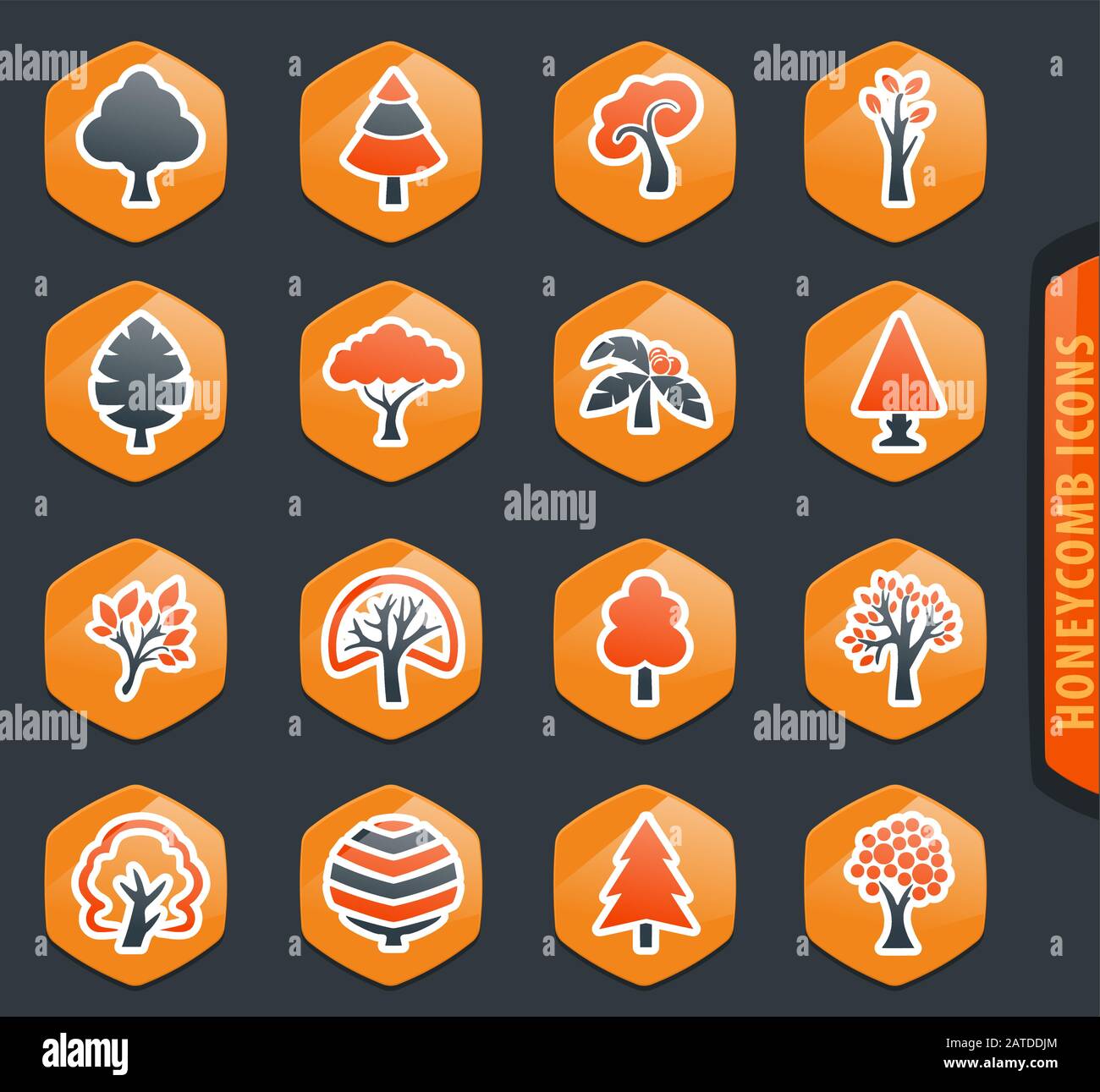 Tree icons set Stock Vector Image & Art - Alamy