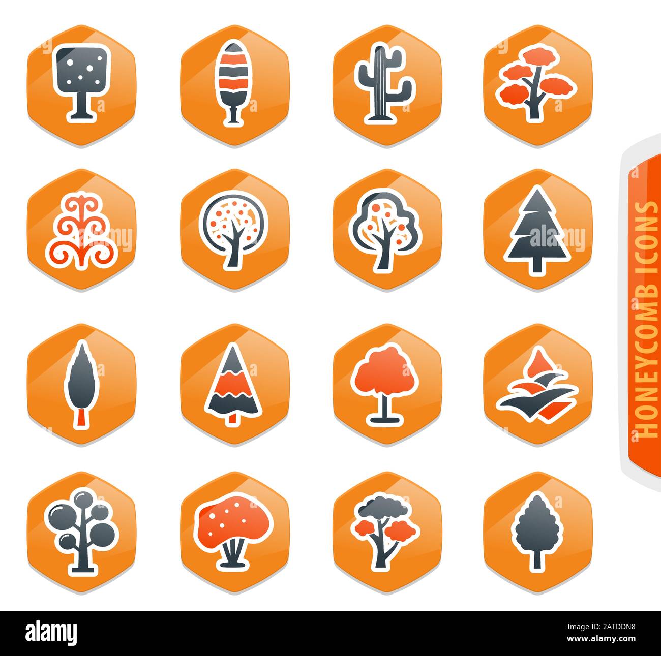 Tree icons set Stock Vector Image & Art - Alamy