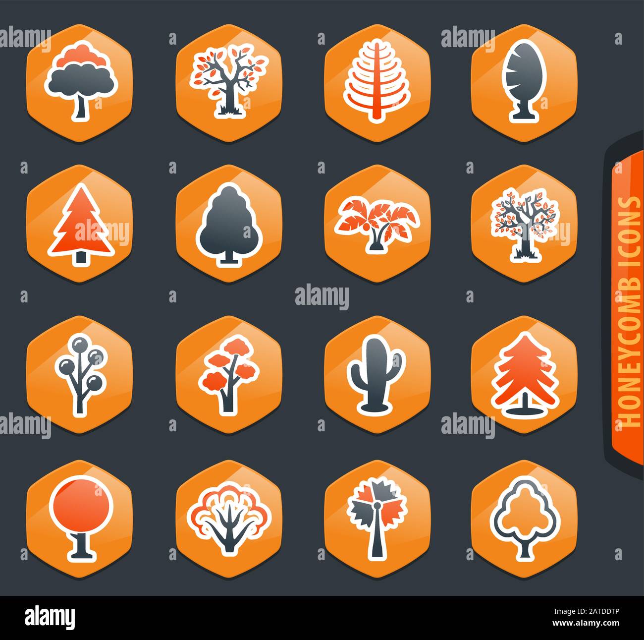 Tree icons set Stock Vector Image & Art - Alamy