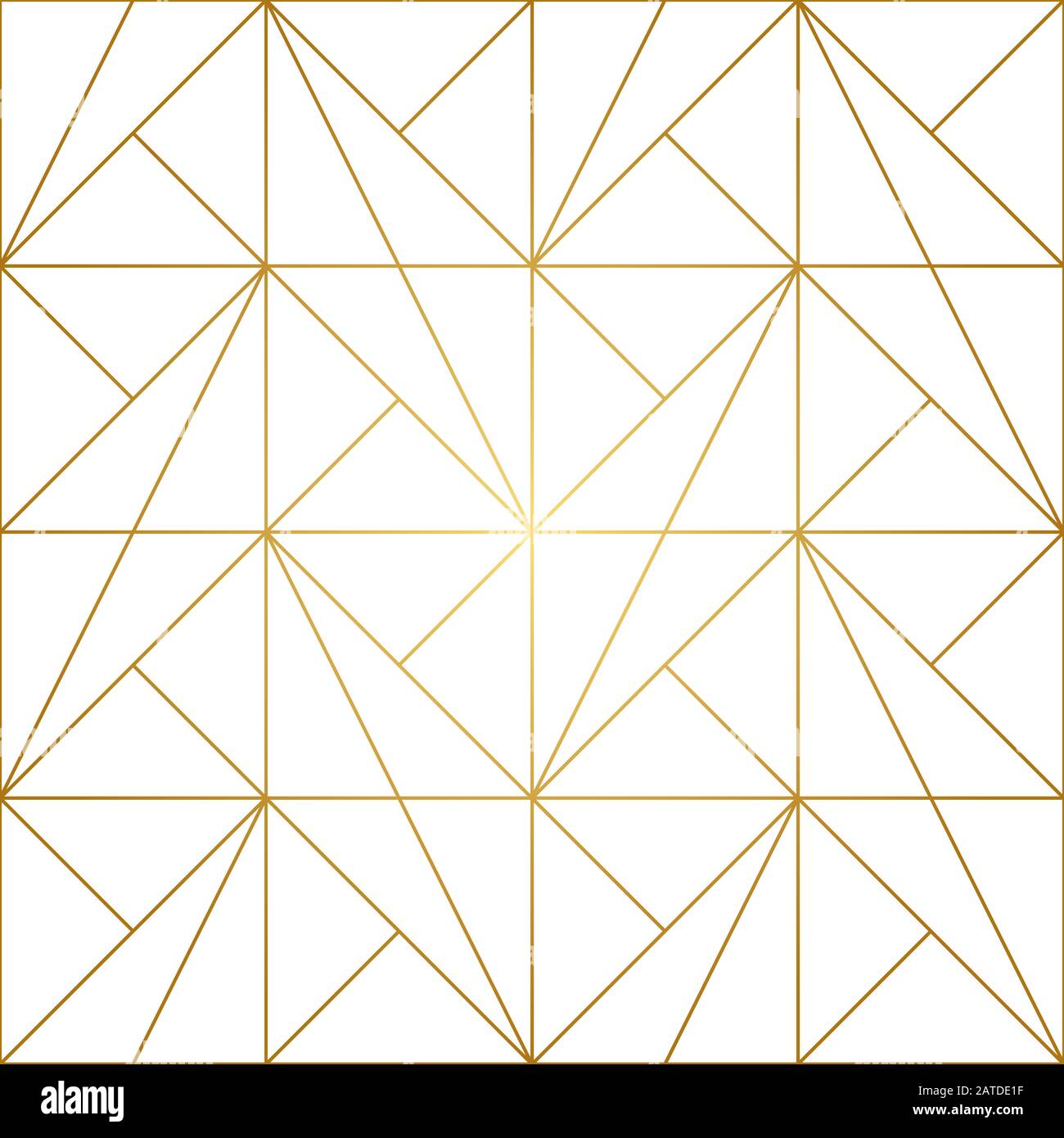 Seamless geometric pattern with golden lines on white background ...