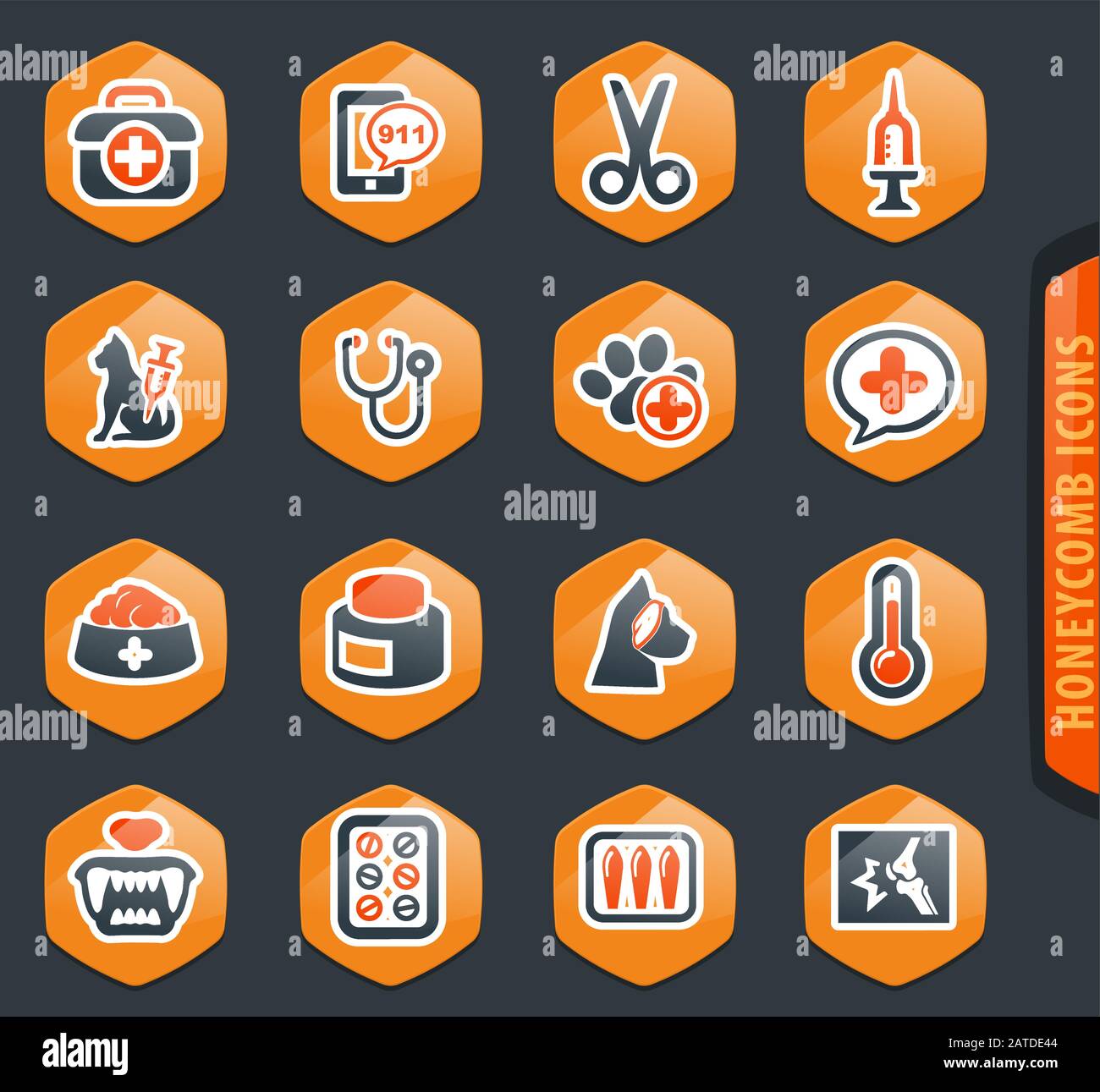 Veterinary clinic icons set Stock Vector Image & Art - Alamy