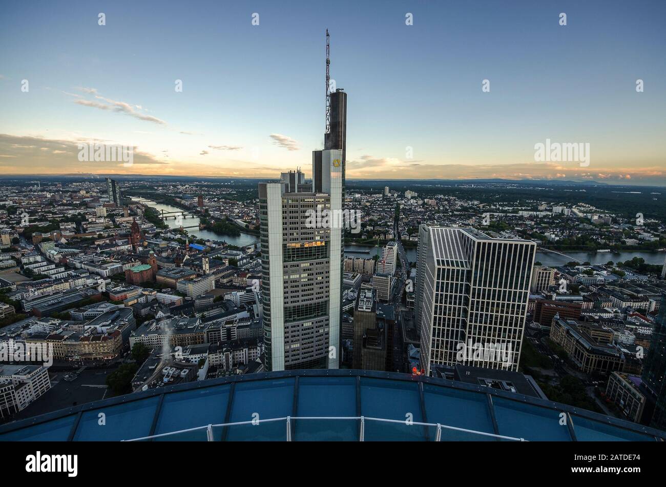 Modern skyline of Frankfurt, Germany financial business district Stock ...