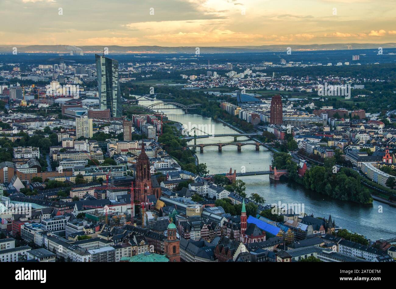 Modern Skyline Of Frankfurt Germany City Landscape Stock Photo Alamy