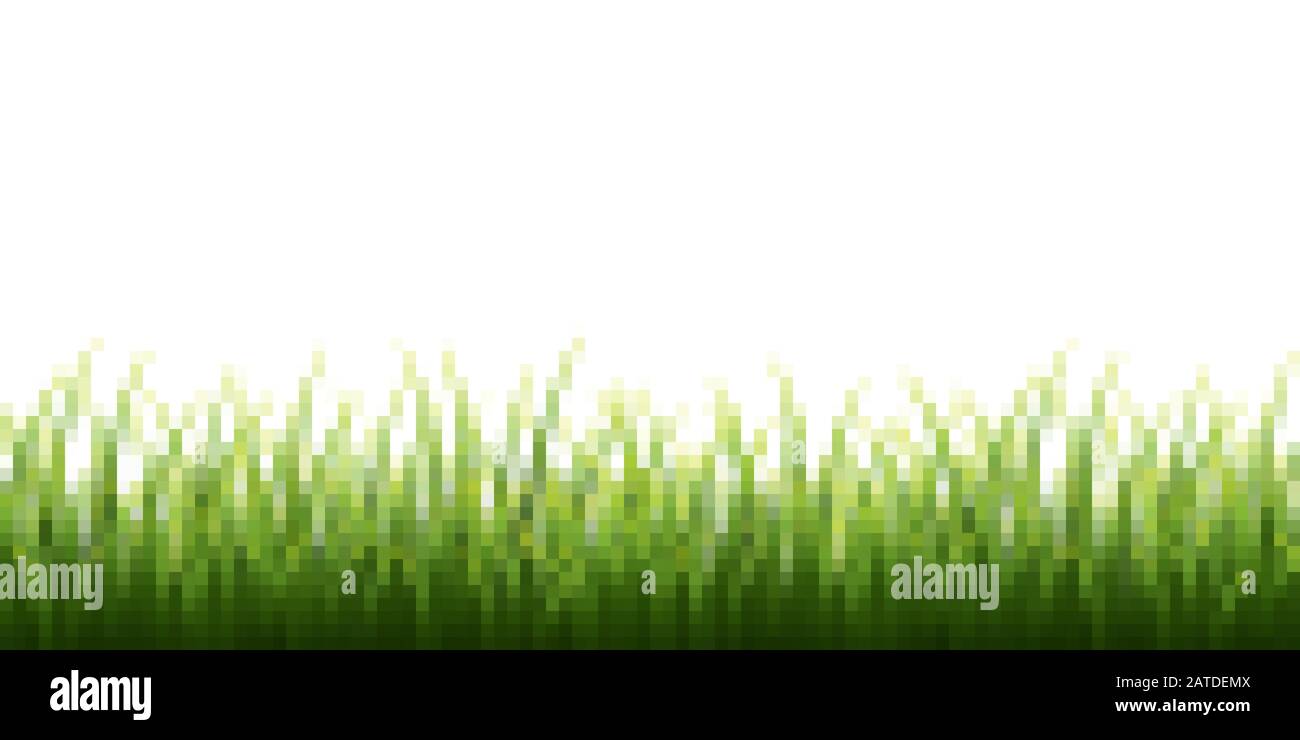 Green grass border set on white background. Vector Illustration Stock ...