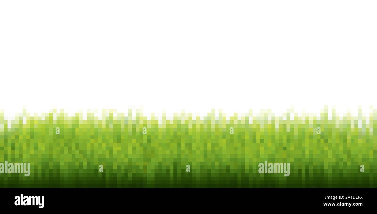 Green grass border set on white background. Vector Illustration Stock ...