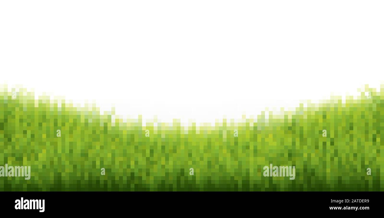 Green grass border set on white background. Vector Illustration Stock ...