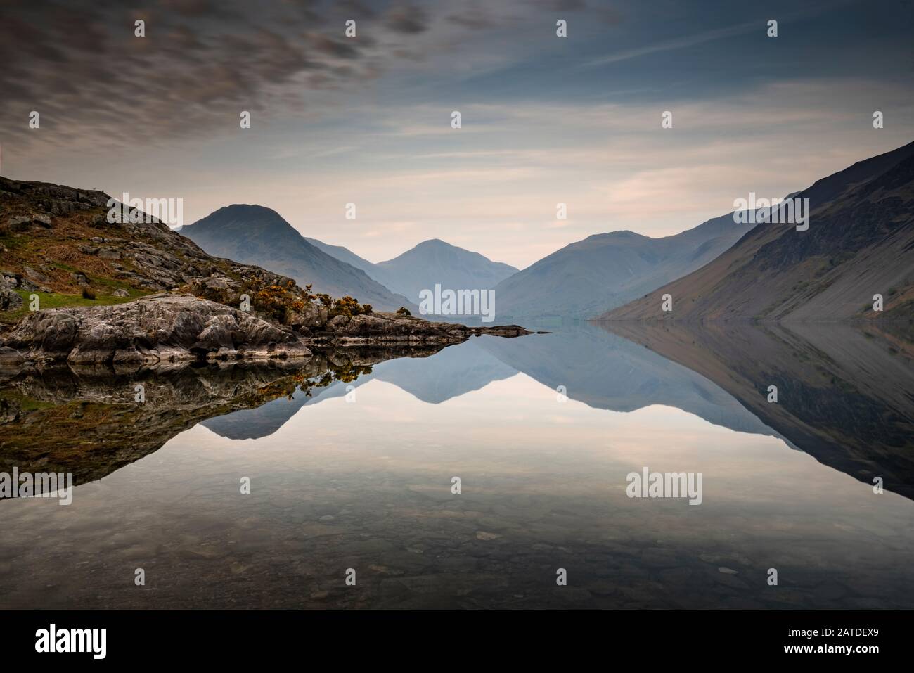 Sunrise over Wast Water a lake located in Wasdale, a valley in the western part of the Lake