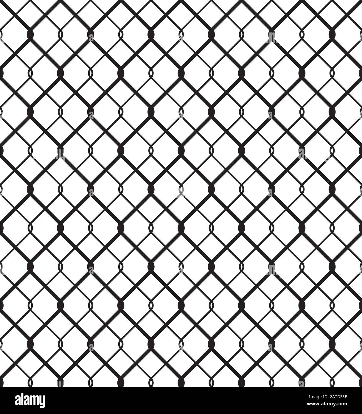 Wired metallic fence seamless texture. Steel wire mesh isolated on white background. Vector repeating pattern in EPS8 format. Stock Vector