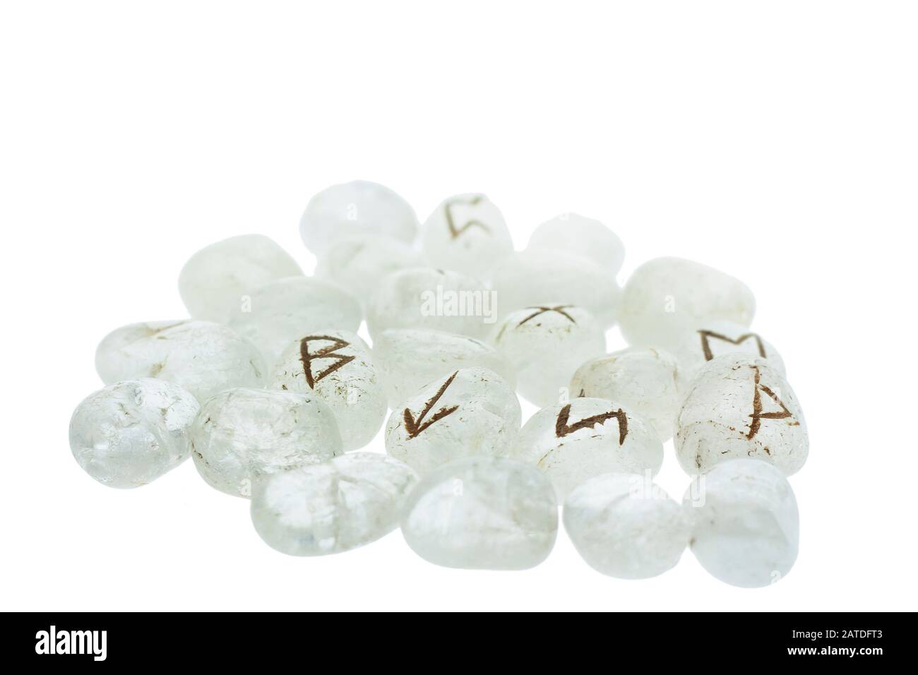 Polychrome Rune Group of crystalline runes isolated on a white background Stock Photo ...