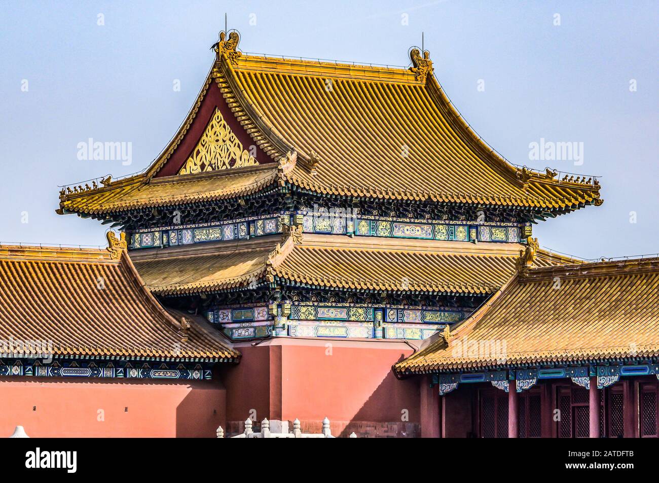 China, Beijing, Forbidden City Different design elements of the ...