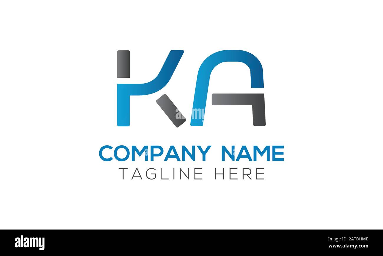 Initial Letter KA Logo Design vector Template. Abstract Letter KA ...