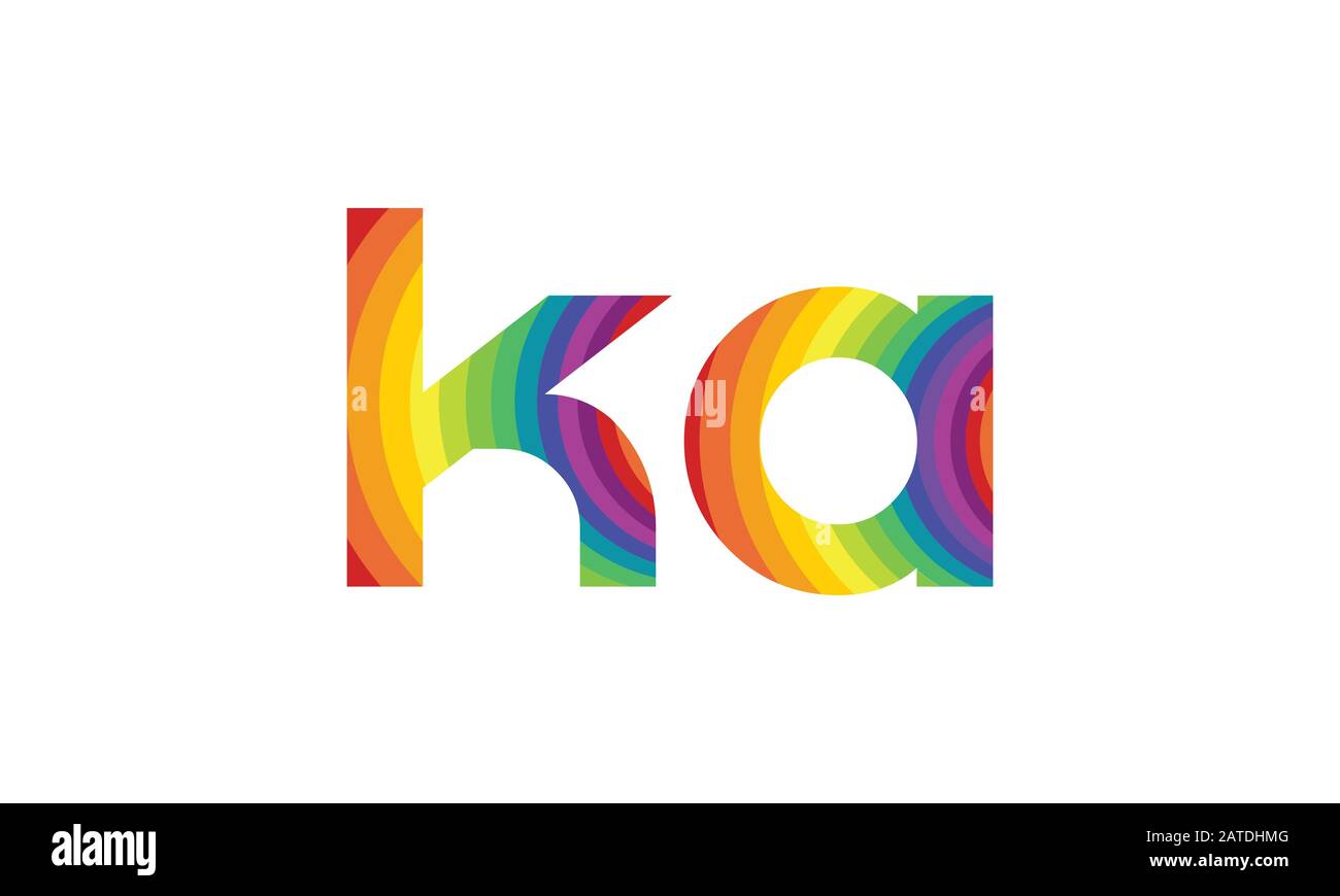 Initial Letter KA Logo Design vector Template. Abstract Letter KA