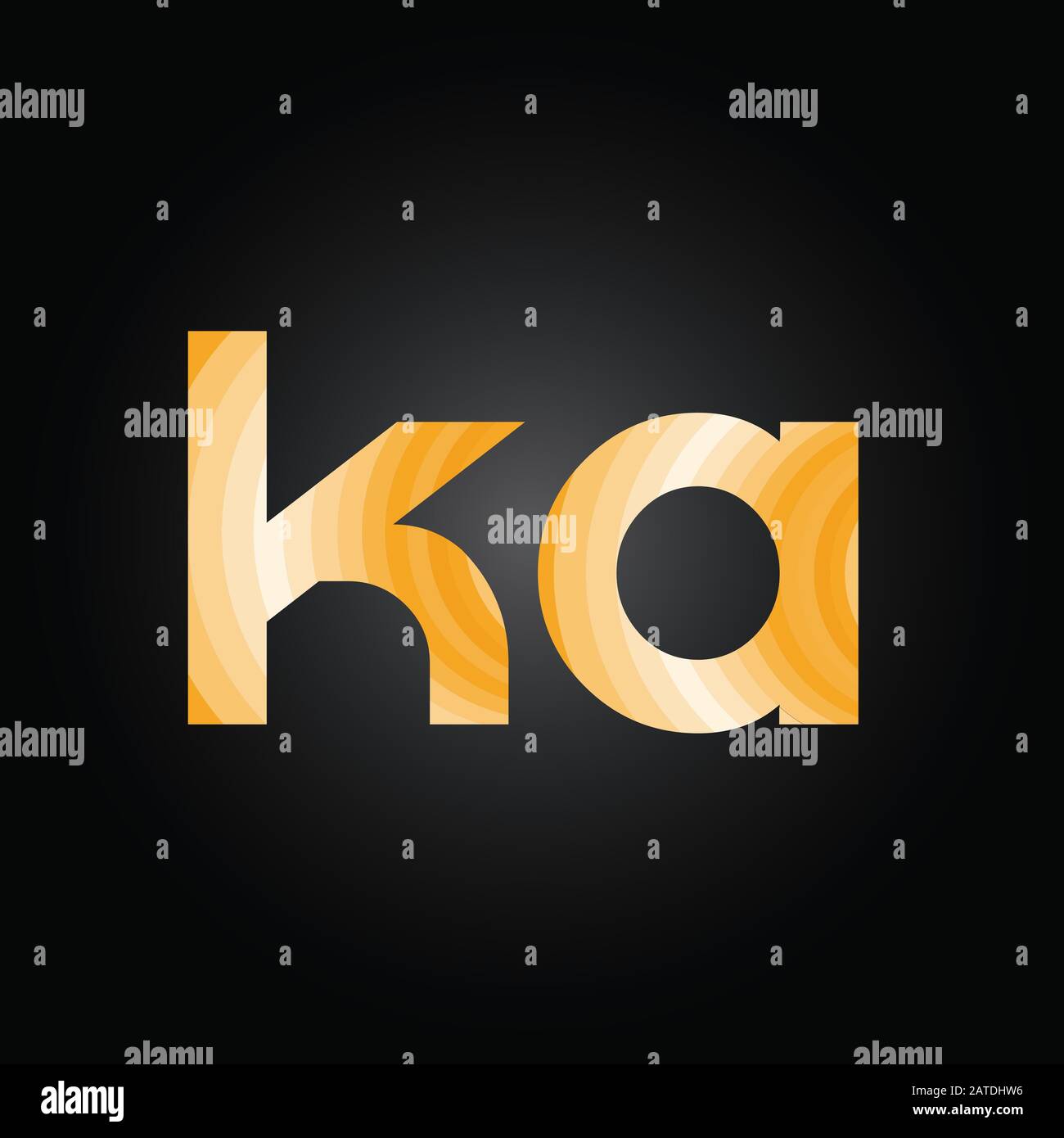 Initial Letter KA Logo Design vector Template. Abstract Letter KA Linked Logo Design Stock Vector