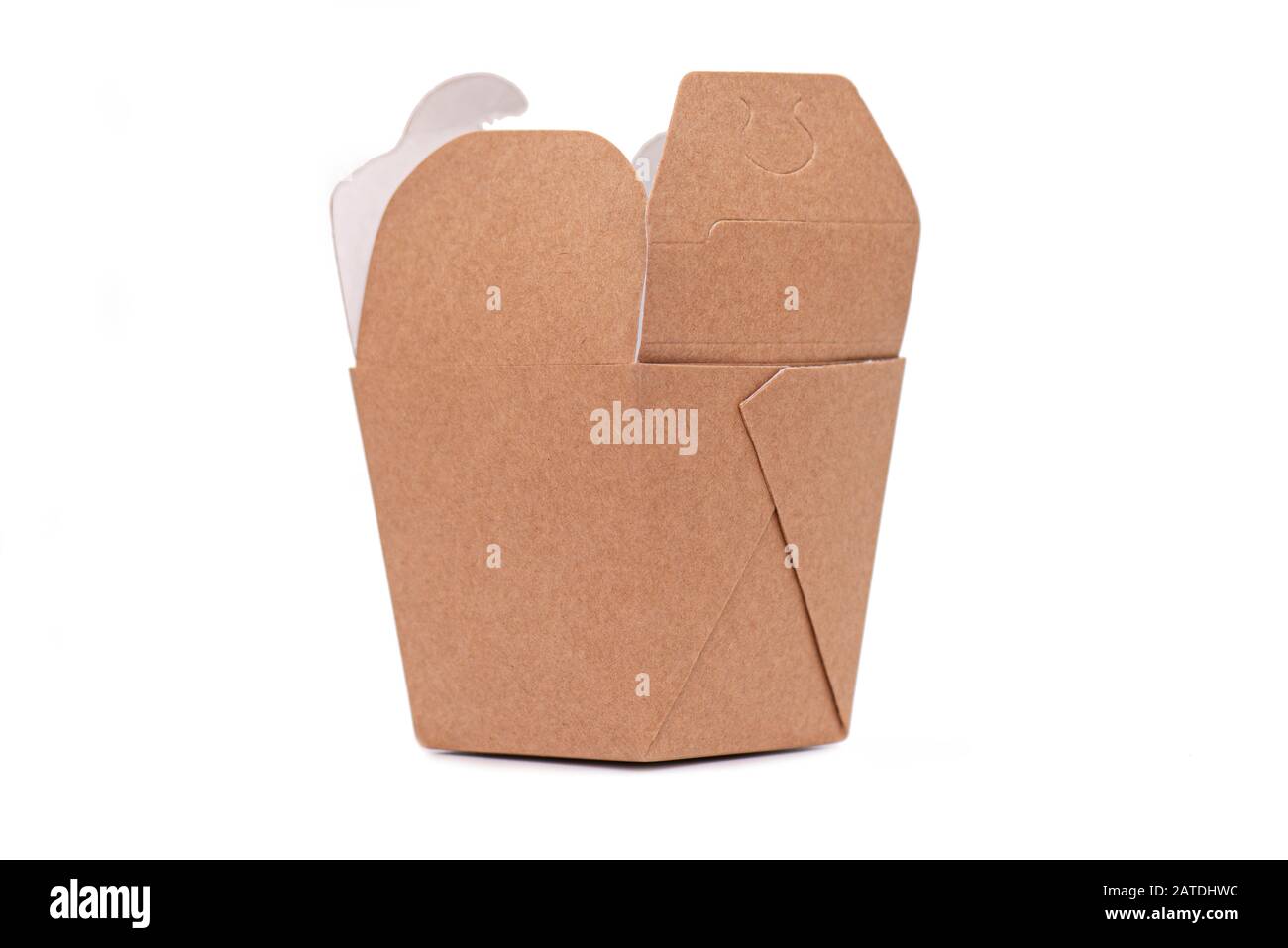 Paper Box, empty paper Container isolated on white Background Stock