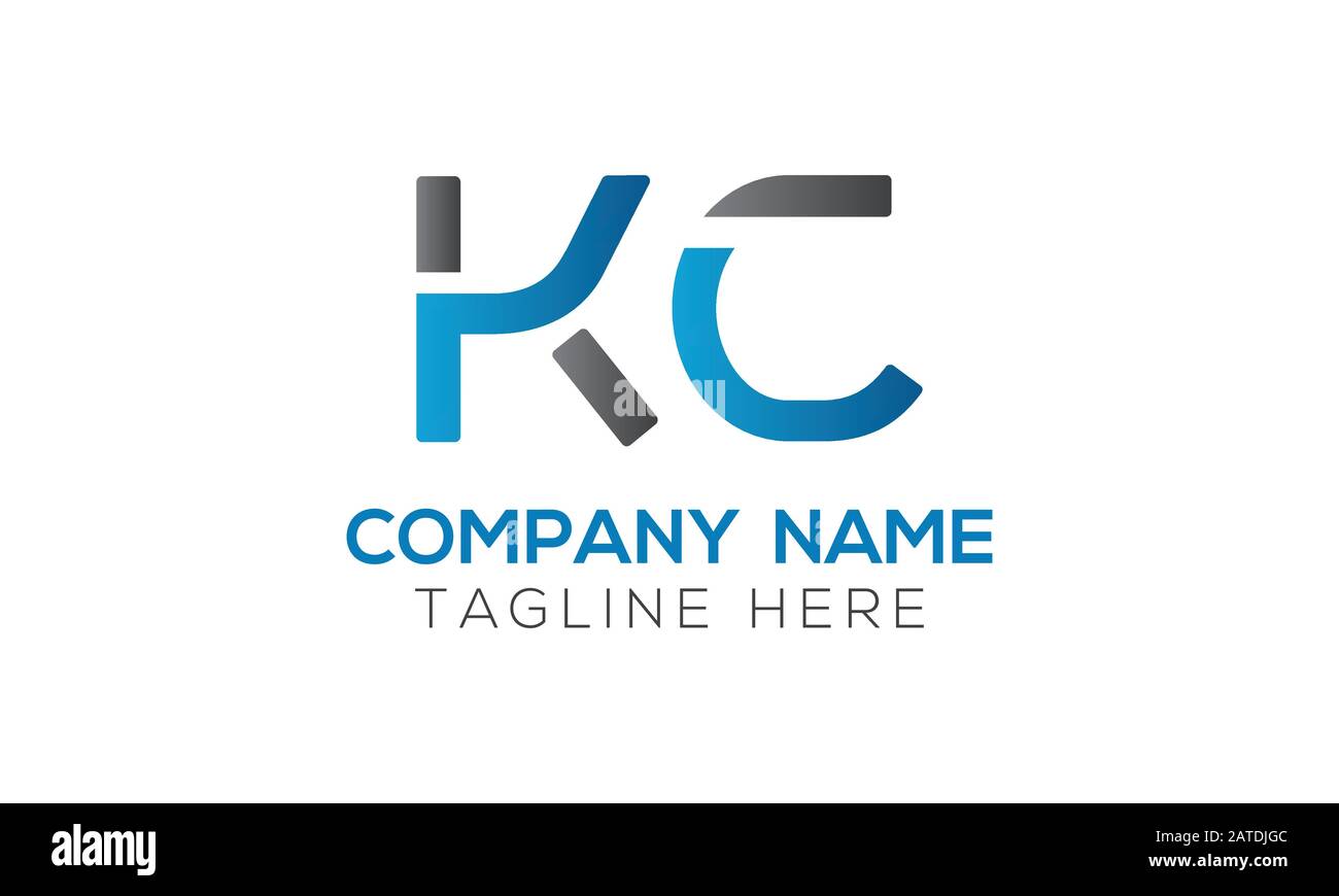 Initial ALphabet KC Logo Design vector Template. Abstract Letter KC Linked Logo Stock Vector