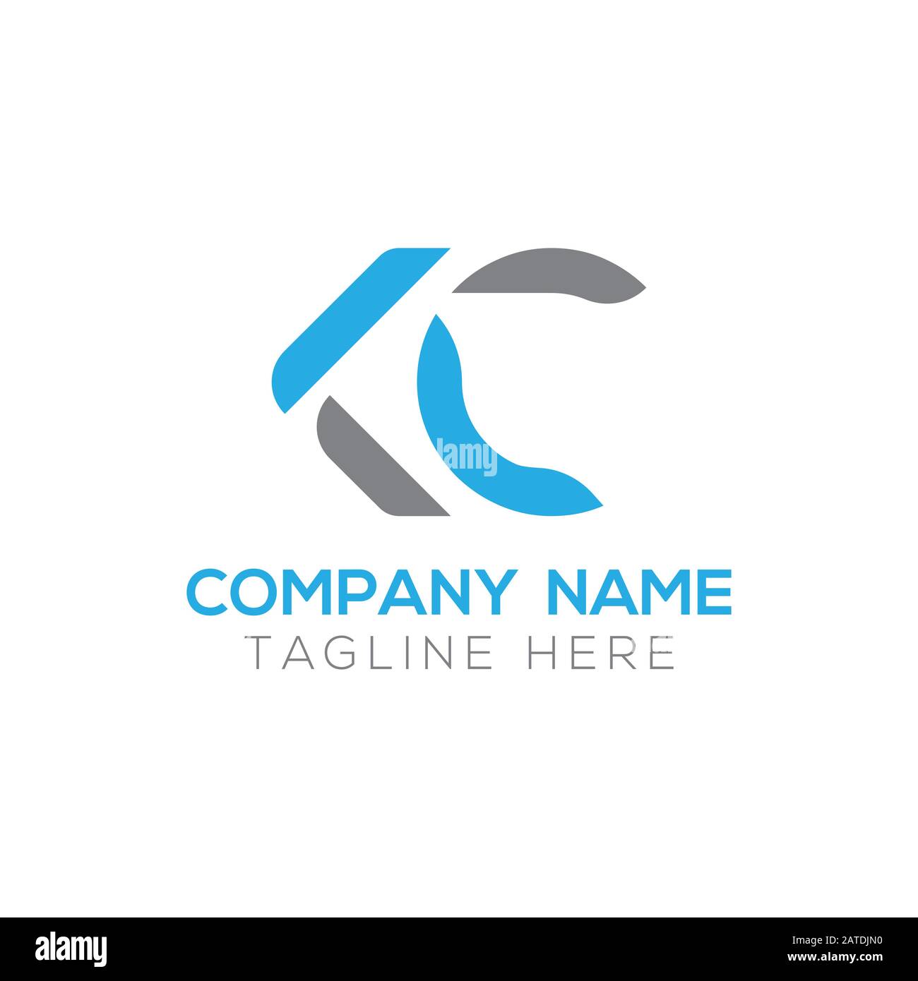 Initial ALphabet KC Logo Design vector Template. Abstract Letter KC ...