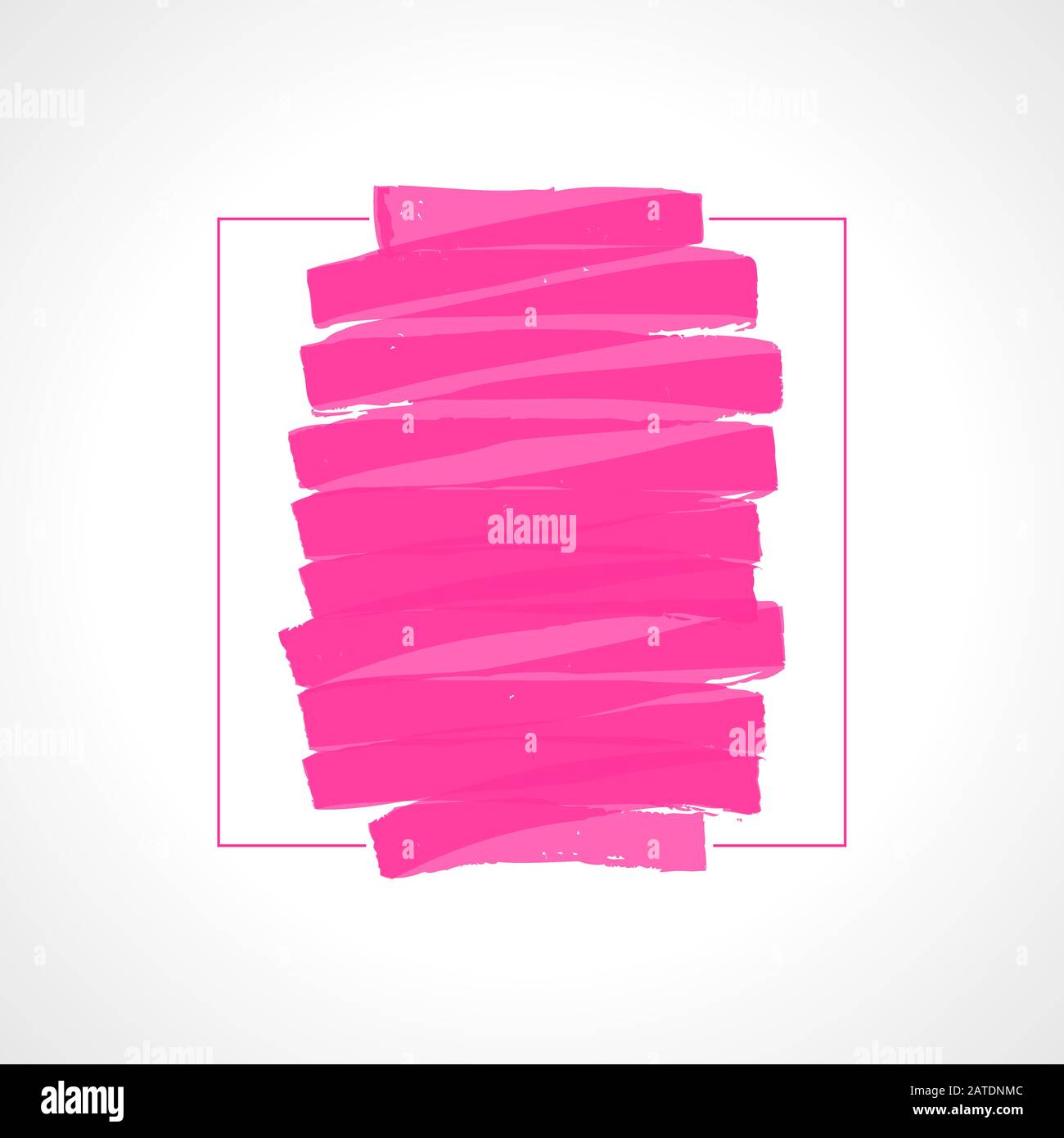 Hand drawn pink highlighter stripes. Marker strokes background template