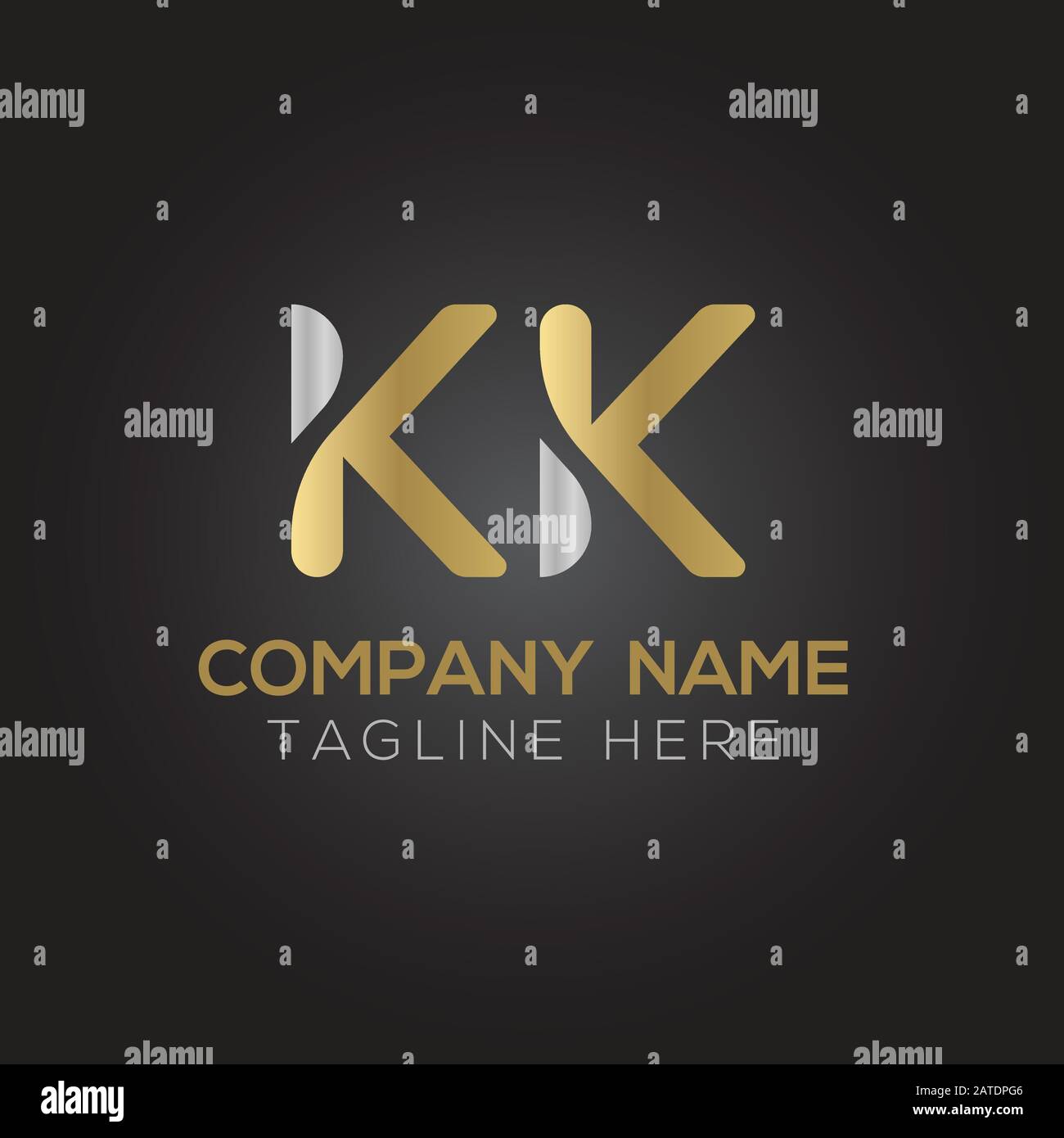 Initial ALphabet KK Logo Design vector Template. Abstract Letter KK ...
