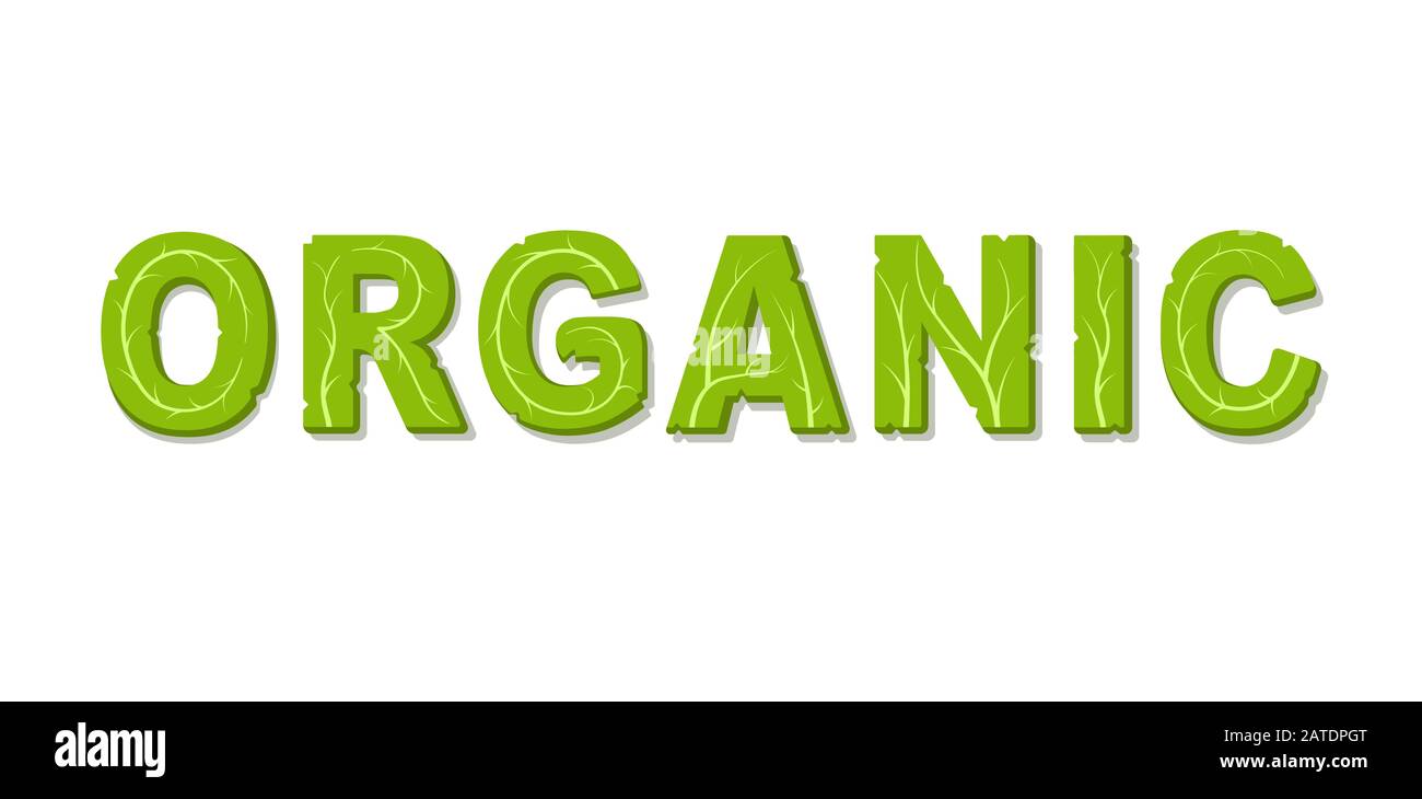 Logo organic food. Isolated vector illustration on white background ...