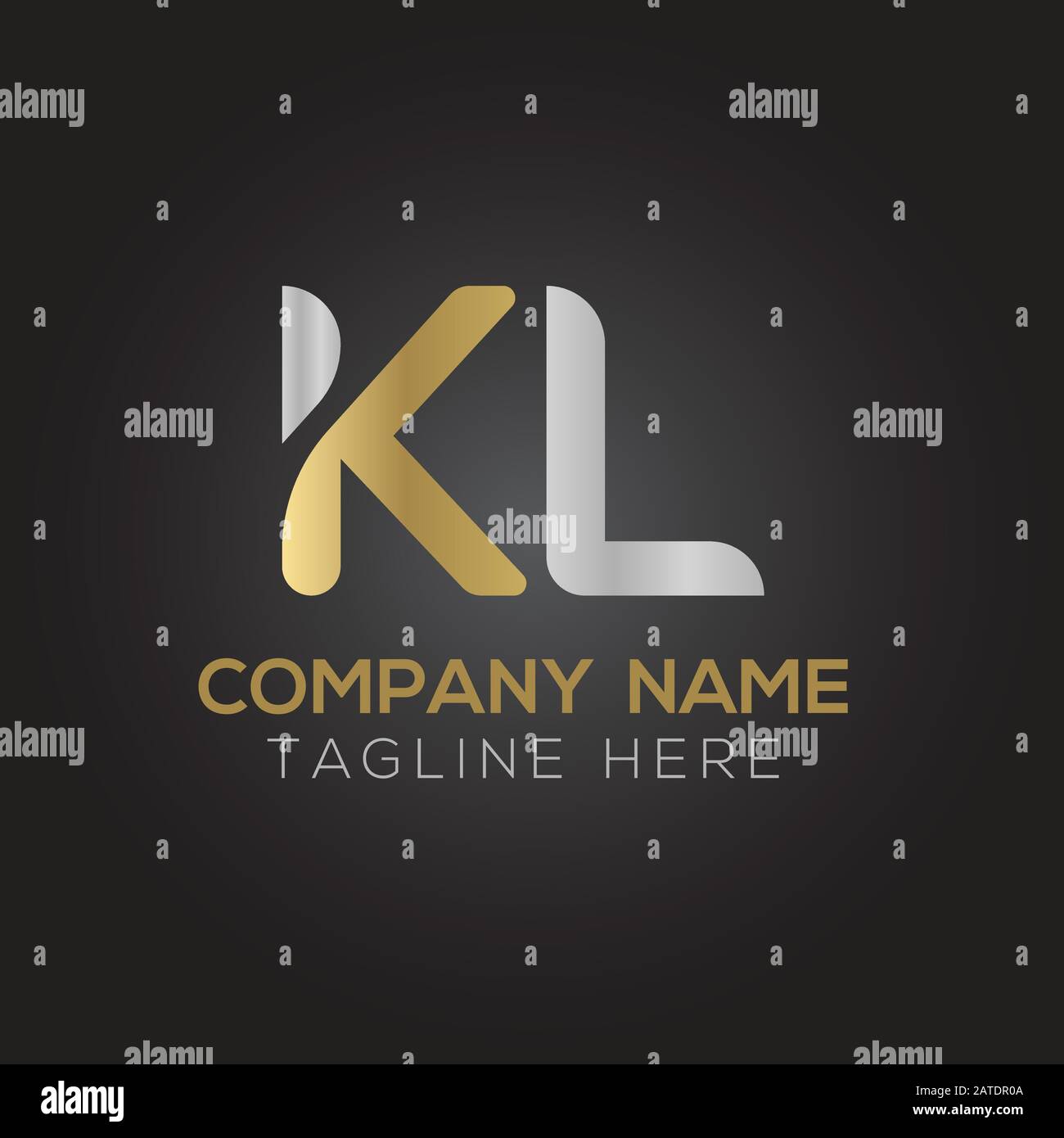 Initial ALphabet KL Logo Design vector Template. Abstract Letter KL ...