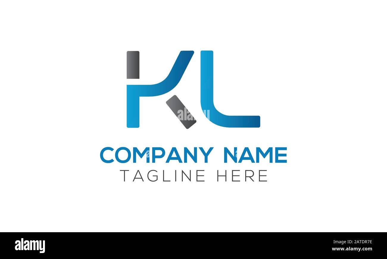 Initial ALphabet KL Logo Design vector Template. Abstract Letter KL Linked Logo Stock Vector