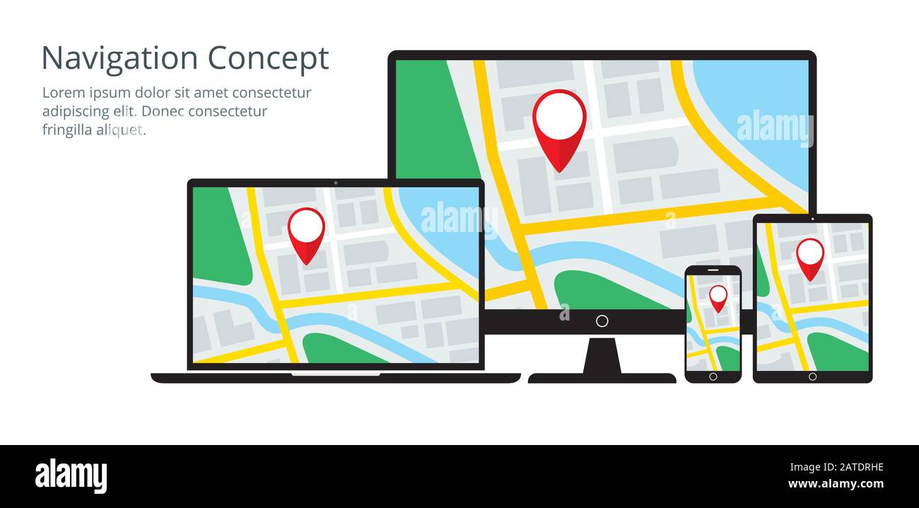 Tablet map Stock Vector Images Alamy