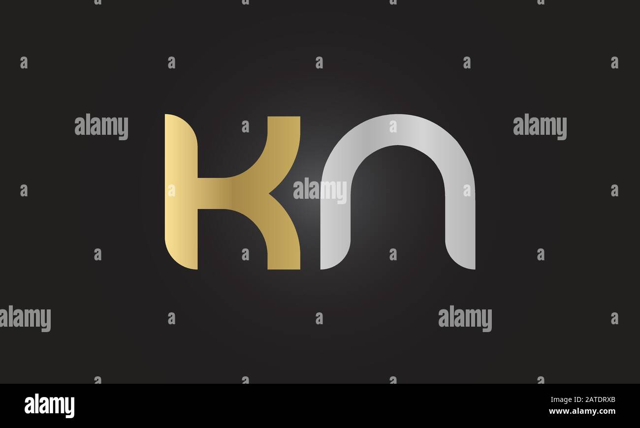 Initial ALphabet KN Logo Design vector Template. Abstract Letter KN Linked Logo Stock Vector