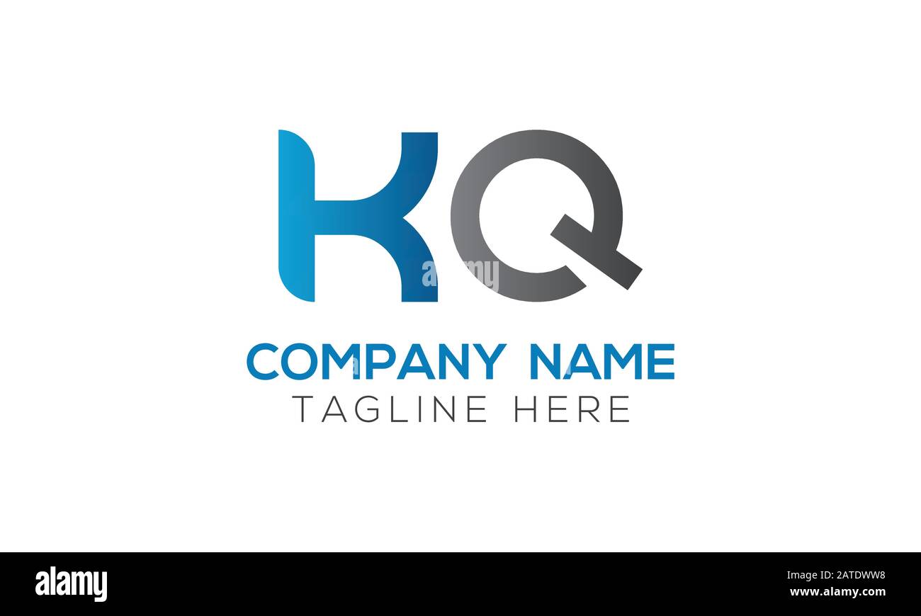 Initial ALphabet KQ Logo Design vector Template. Abstract Letter KQ