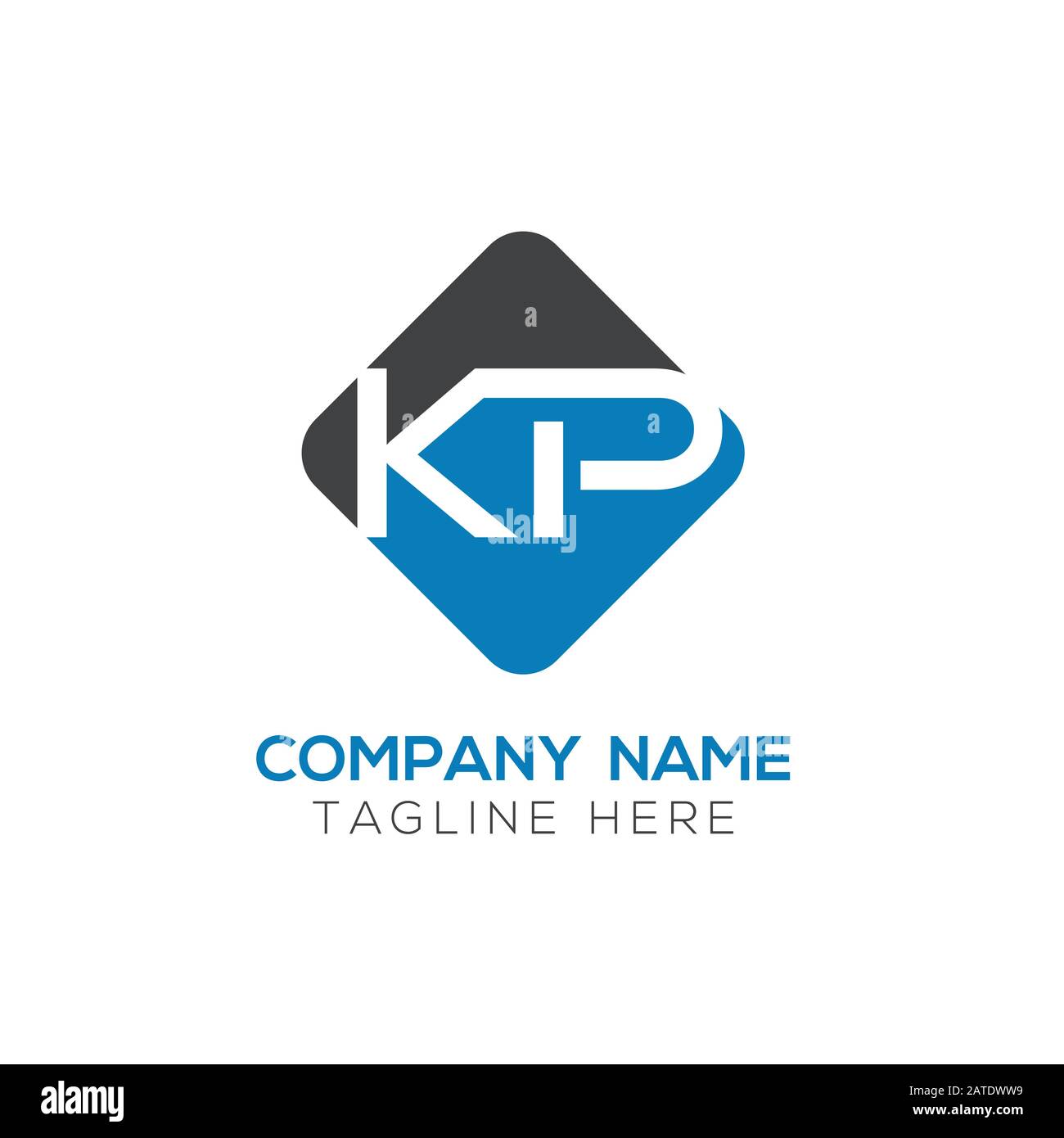 Initial ALphabet KP Logo Design vector Template. Abstract Letter KP ...