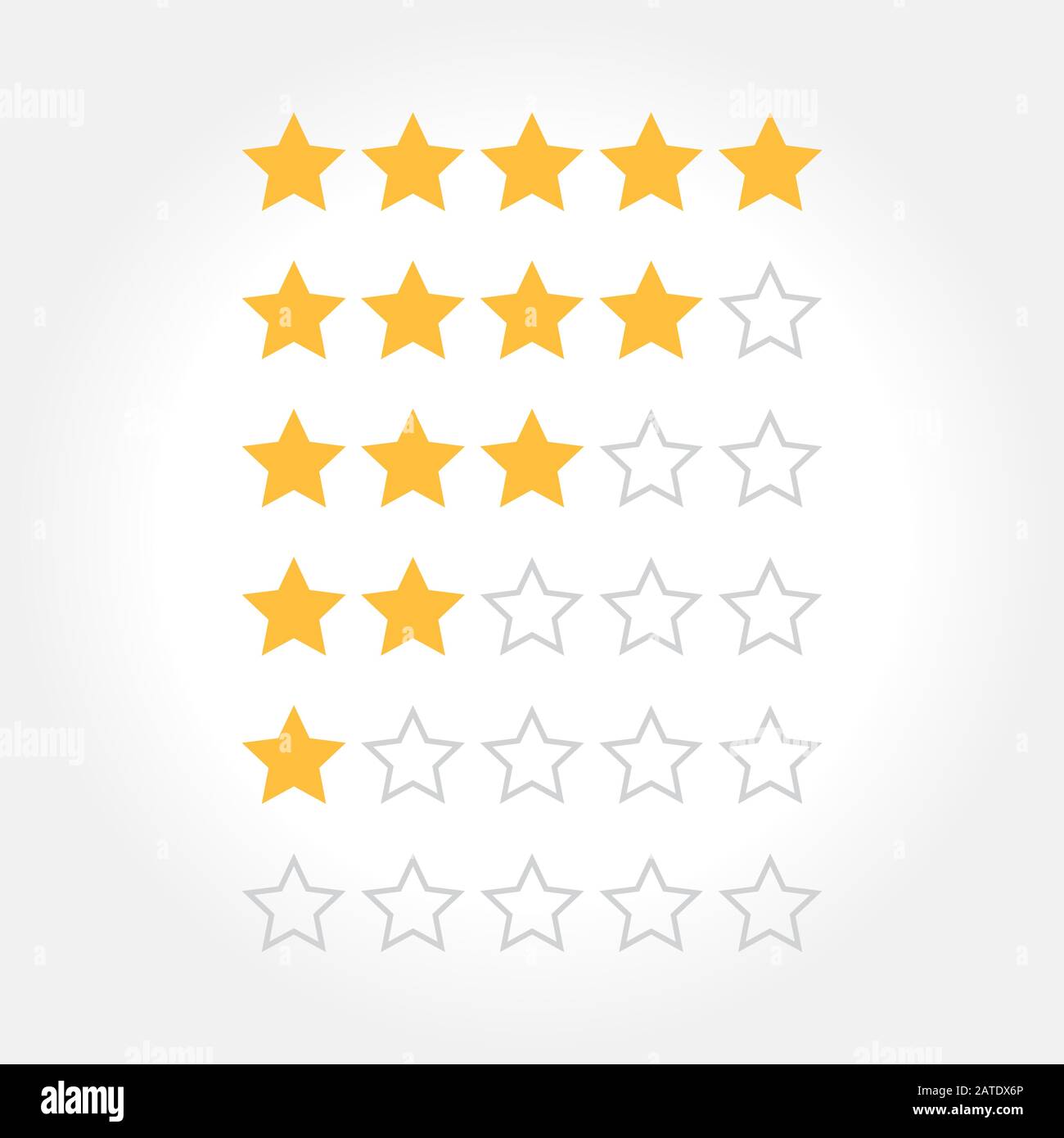 Stars rating design elements. Kit of star shapes for ranking interface ...