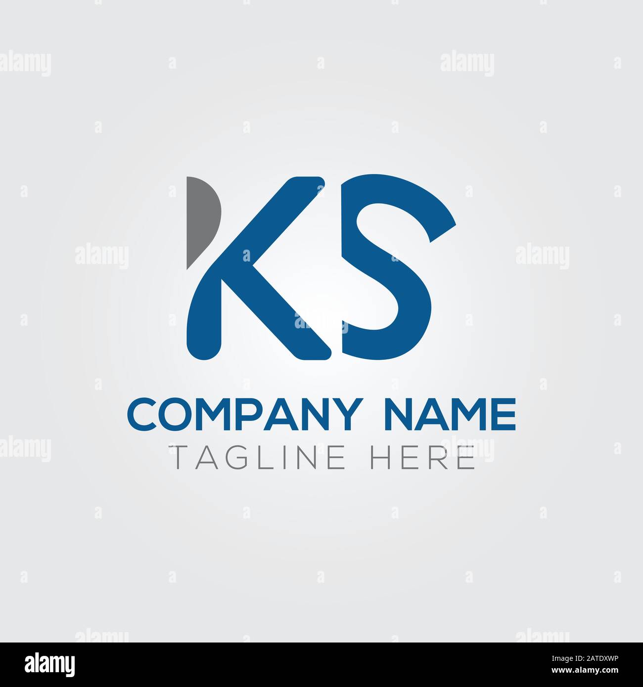 Initial ALphabet KS Logo Design vector Template. Abstract Letter KS Linked Logo Stock Vector
