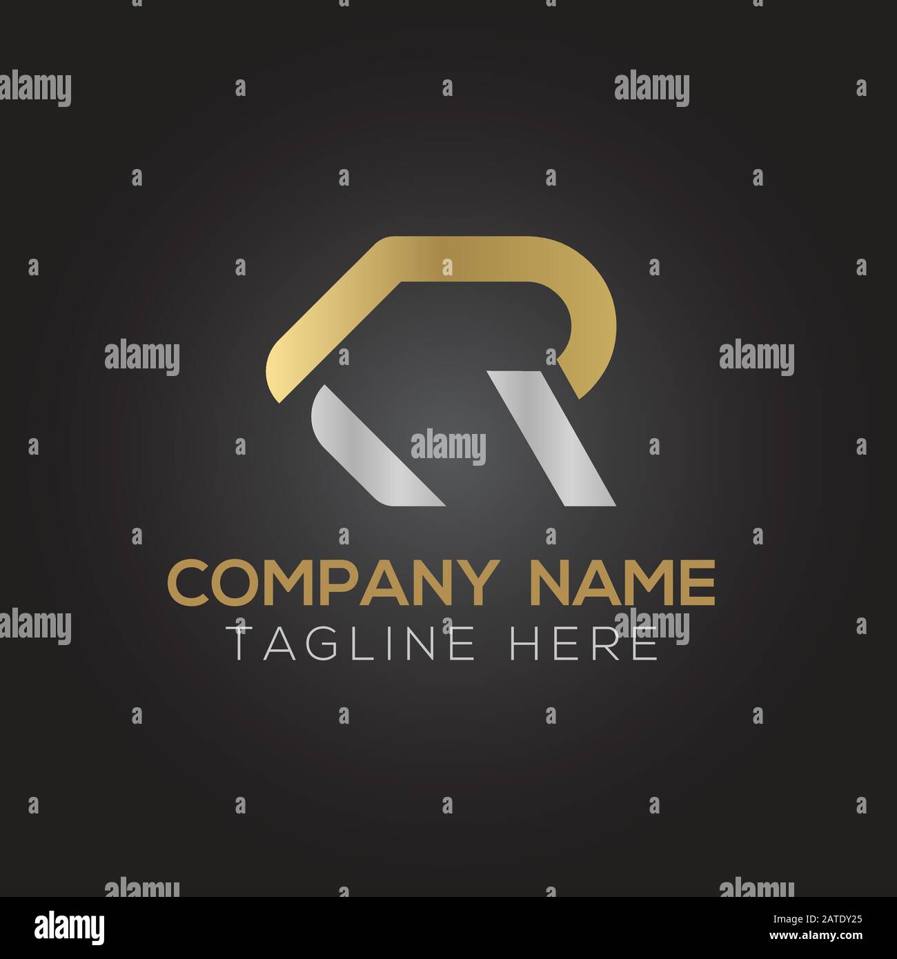 Initial ALphabet KR Logo Design vector Template. Abstract Letter KR Linked Logo Stock Vector
