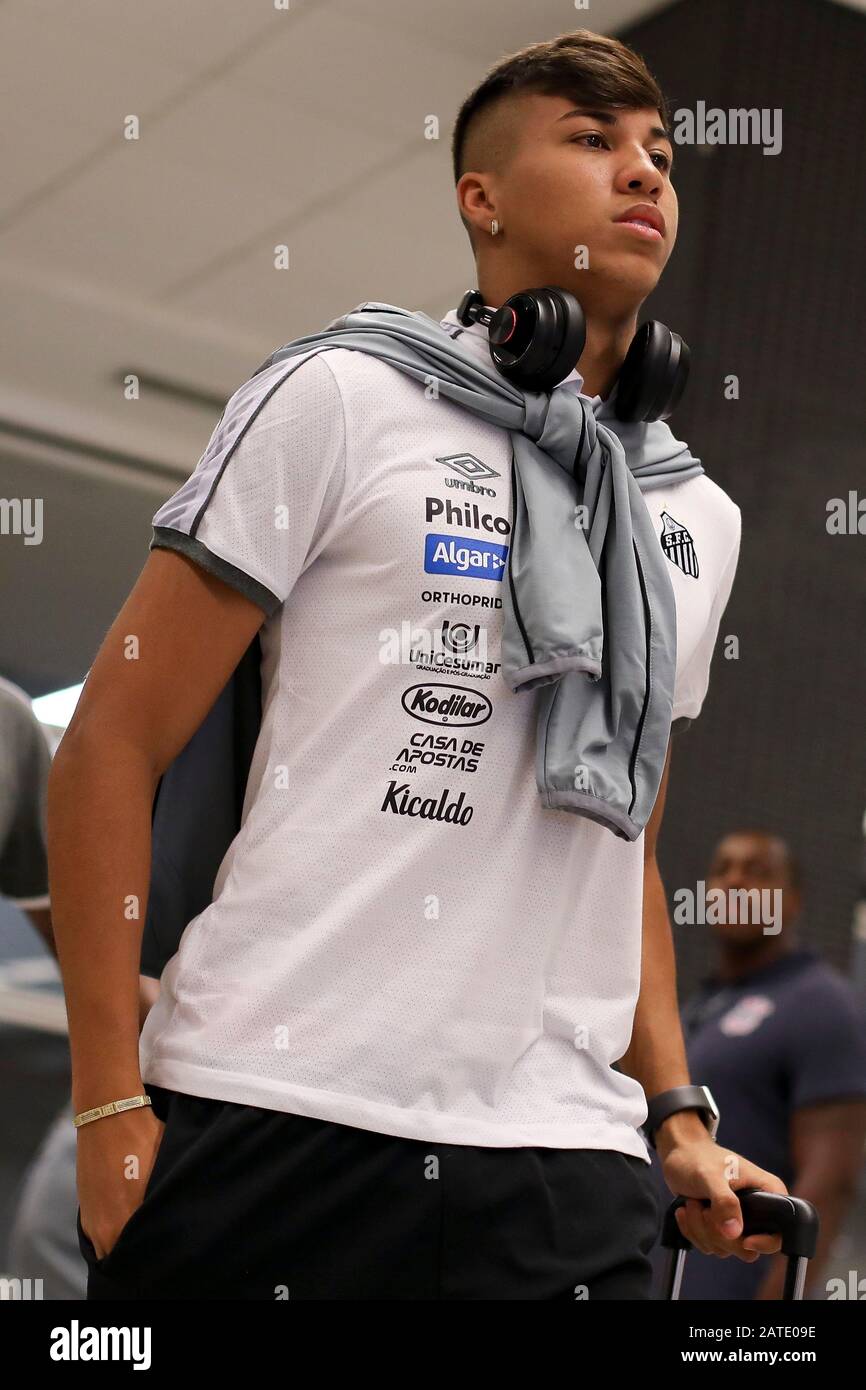 Sao Paulo Sp 02 02 2020 Corinthians X Santos Kaio Jorge During A Match Between Corinthians And Santos Valid For The 4th Round Of The Paulista Championship Held At Arena Corinthians In