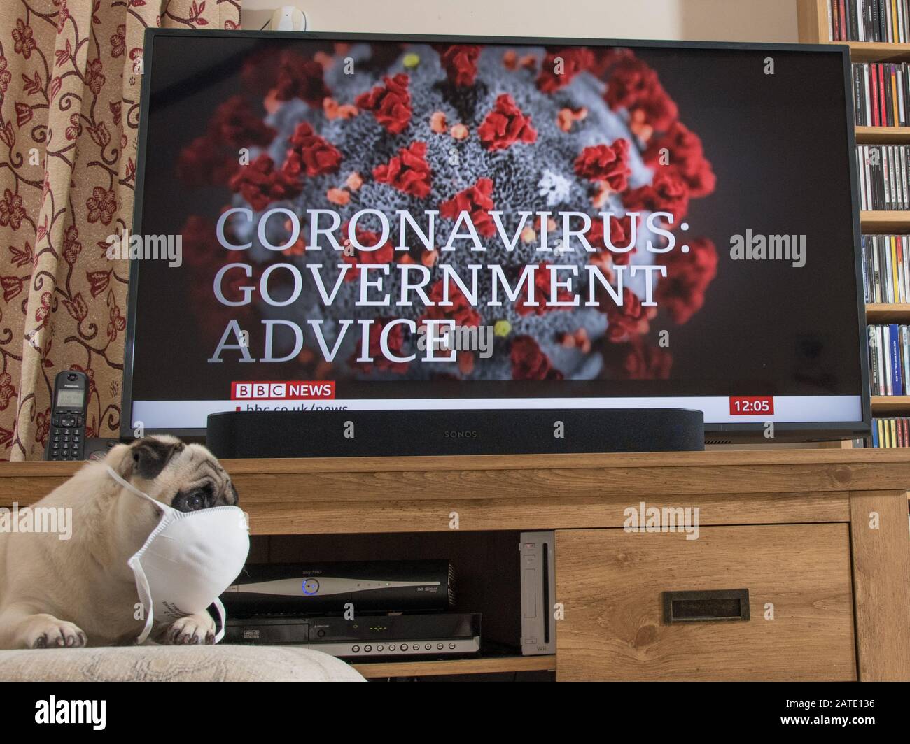 Penzance, Cornwall, UK. 2nd Feb 2020.  As concerns continue to grow over the spread of the Corona Virus, the UK Government launches a series of national informational adverts. Credit CWPIX / Alamy Live News. Stock Photo