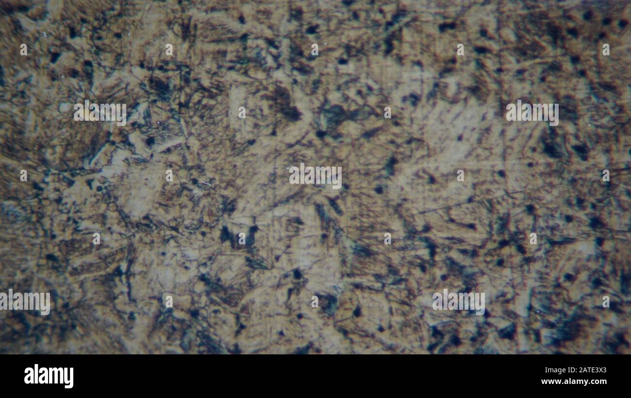 metallurgical micrograph of a water quenched S275JR steel bar 10mm square transverse section