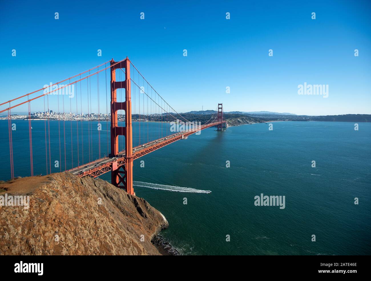 Golden Gate Bridge at sunset time, San Francisco CA USA Stock Photo - Alamy