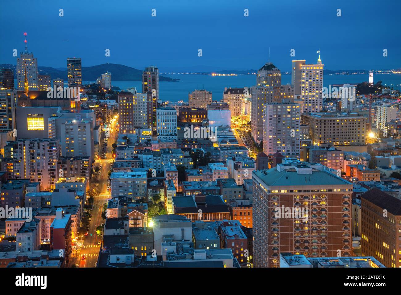 San Francisco Skyline with Dramatic Clouds at Sunrise, California, USA ...